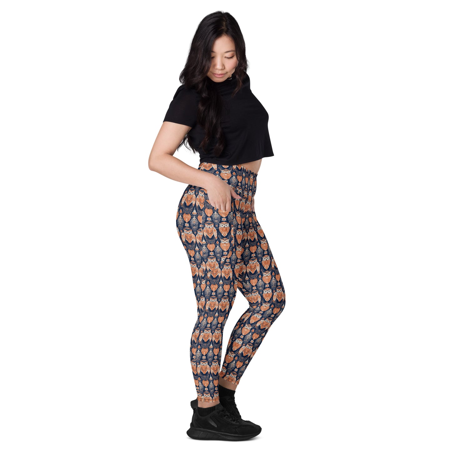 PGP Holiday Pocket Leggings - Ivory Embers Print | Stylish Comfort & Function