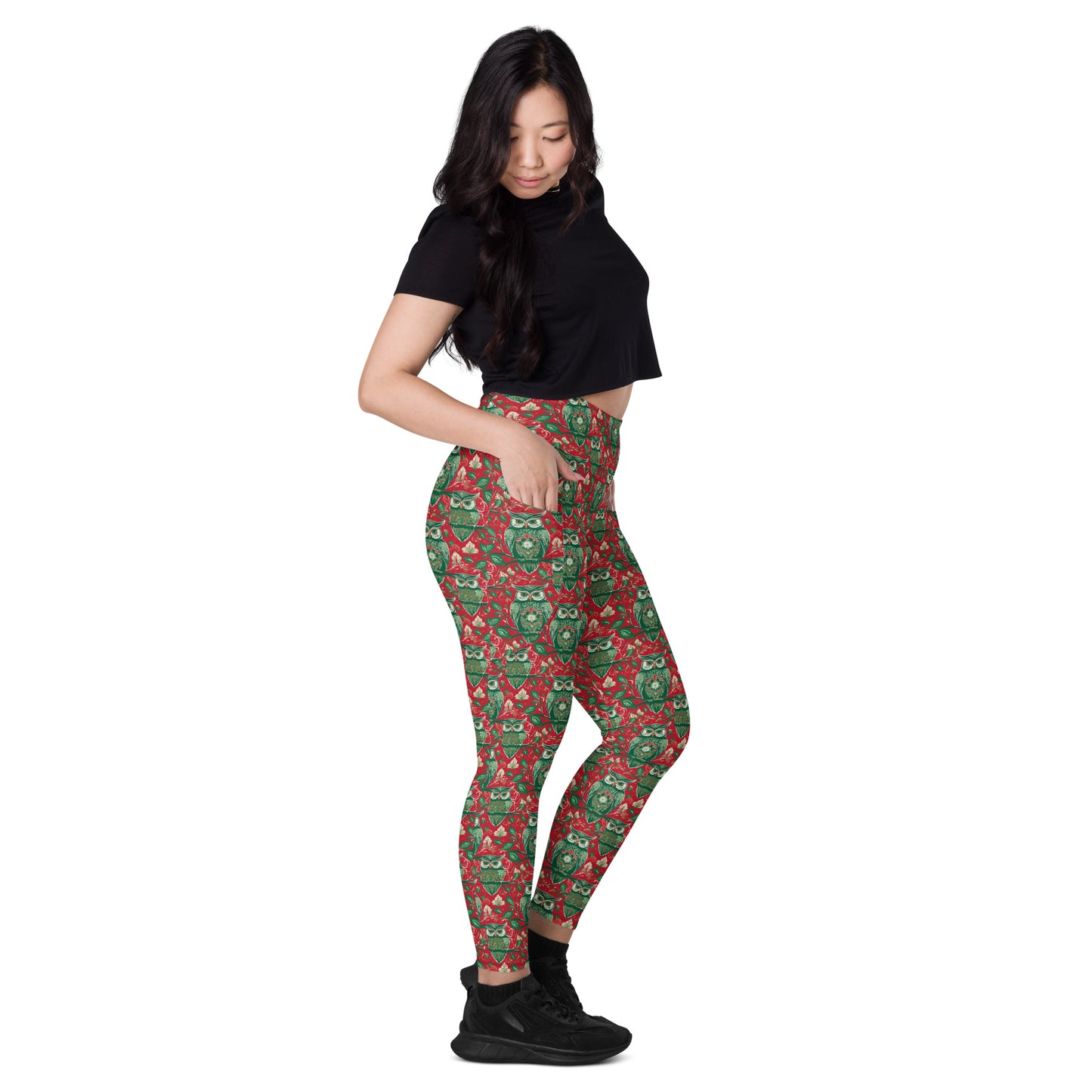 PGP Holiday Winterberry Pocket Leggings - High-Waisted Comfort & Support
