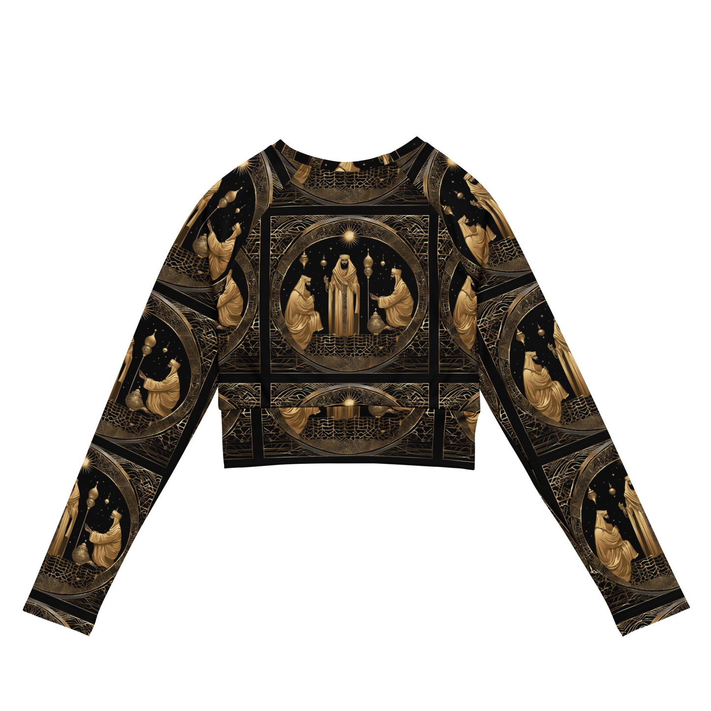 PGP Holiday Felis Día de Reyes Long-Sleeve Crop Top – Eco-Friendly Athleisure