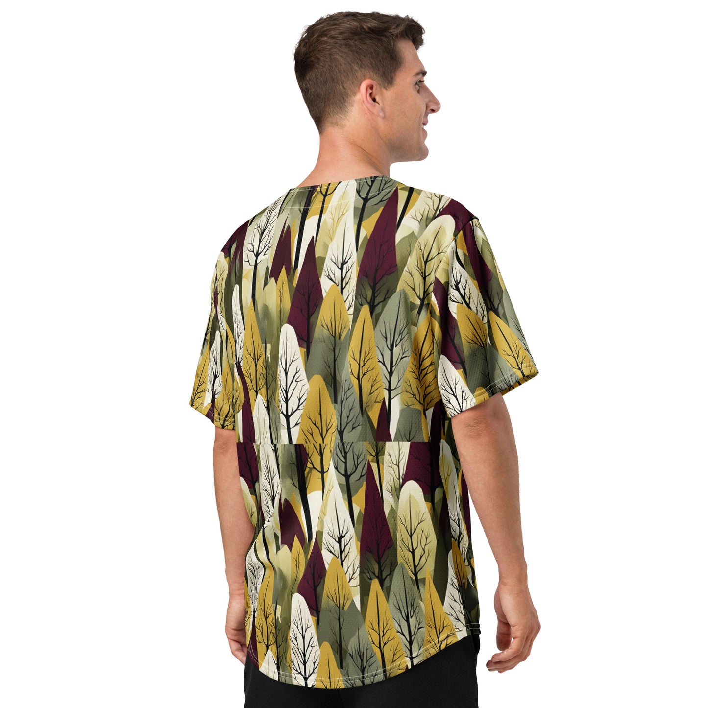 PGP Holiday First Snow Unisex Baseball Jersey - Mid-Century Modern Inspired Print | Eco-Friendly & Comfortable