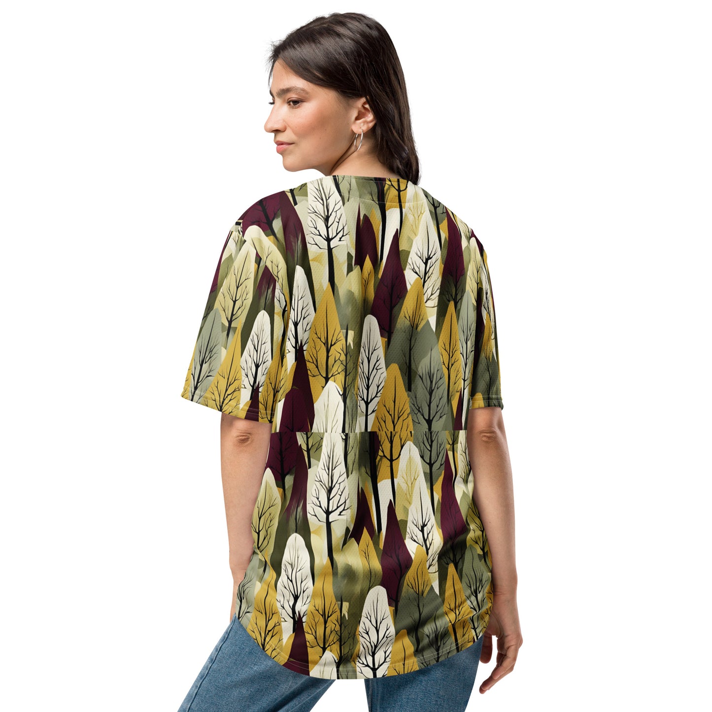 PGP Holiday First Snow Unisex Baseball Jersey - Mid-Century Modern Inspired Print | Eco-Friendly & Comfortable