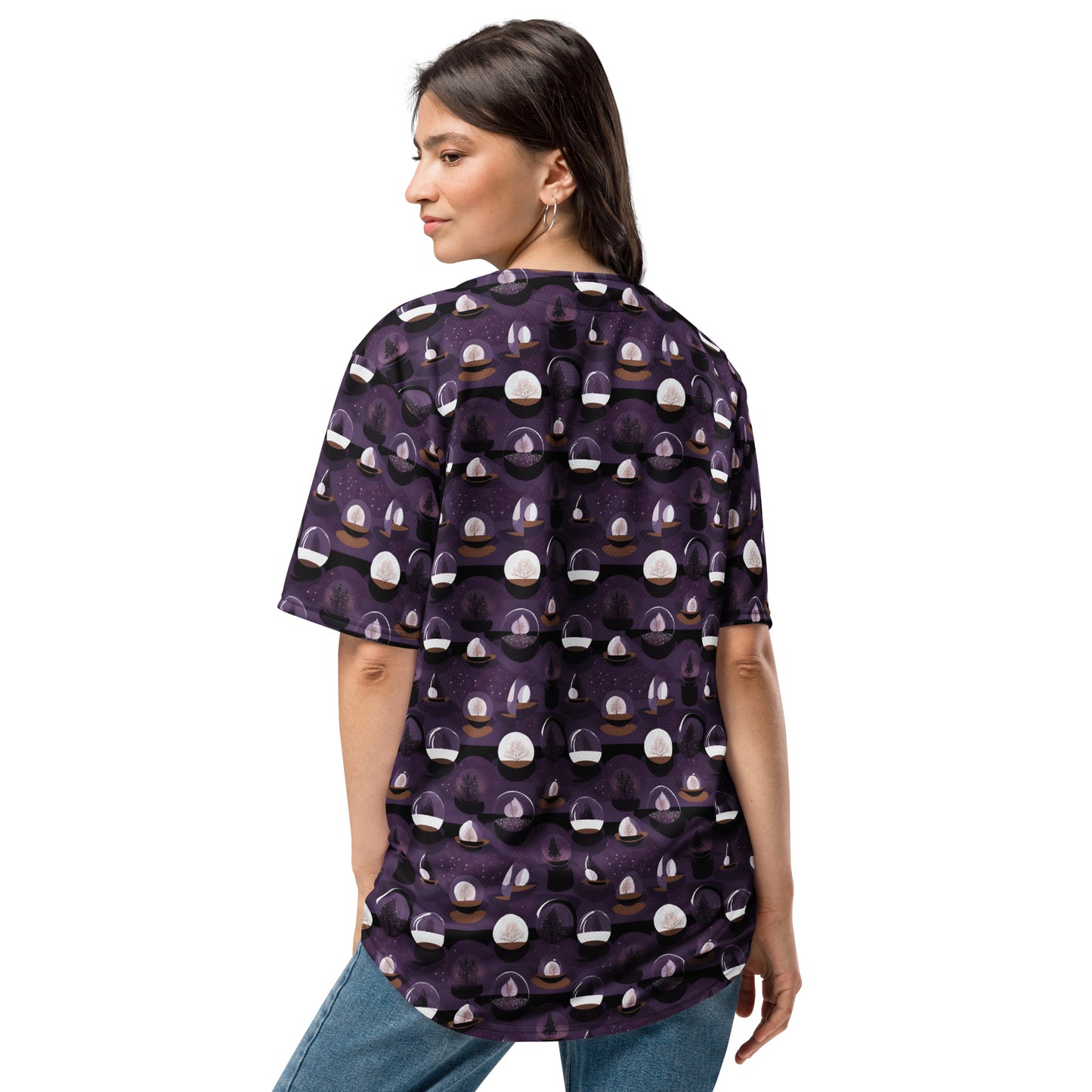 PGP Holiday Twilighted Unisex Baseball Jersey - Mid-Century Modern Inspired Print | Eco-Friendly & Comfortable