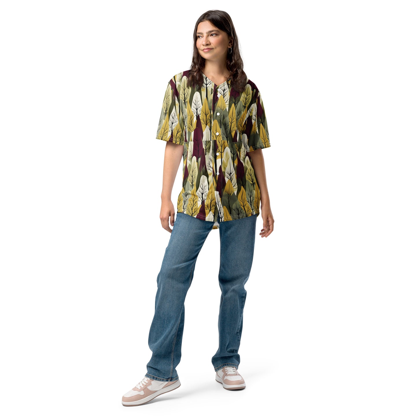 PGP Holiday First Snow Unisex Baseball Jersey - Mid-Century Modern Inspired Print | Eco-Friendly & Comfortable