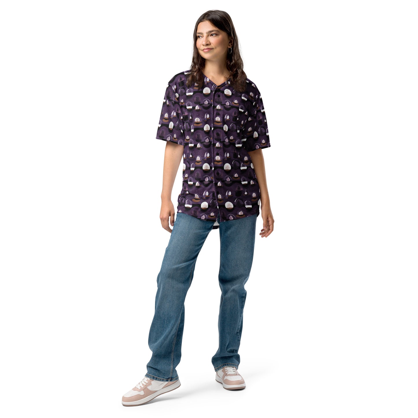 PGP Holiday Twilighted Unisex Baseball Jersey - Mid-Century Modern Inspired Print | Eco-Friendly & Comfortable