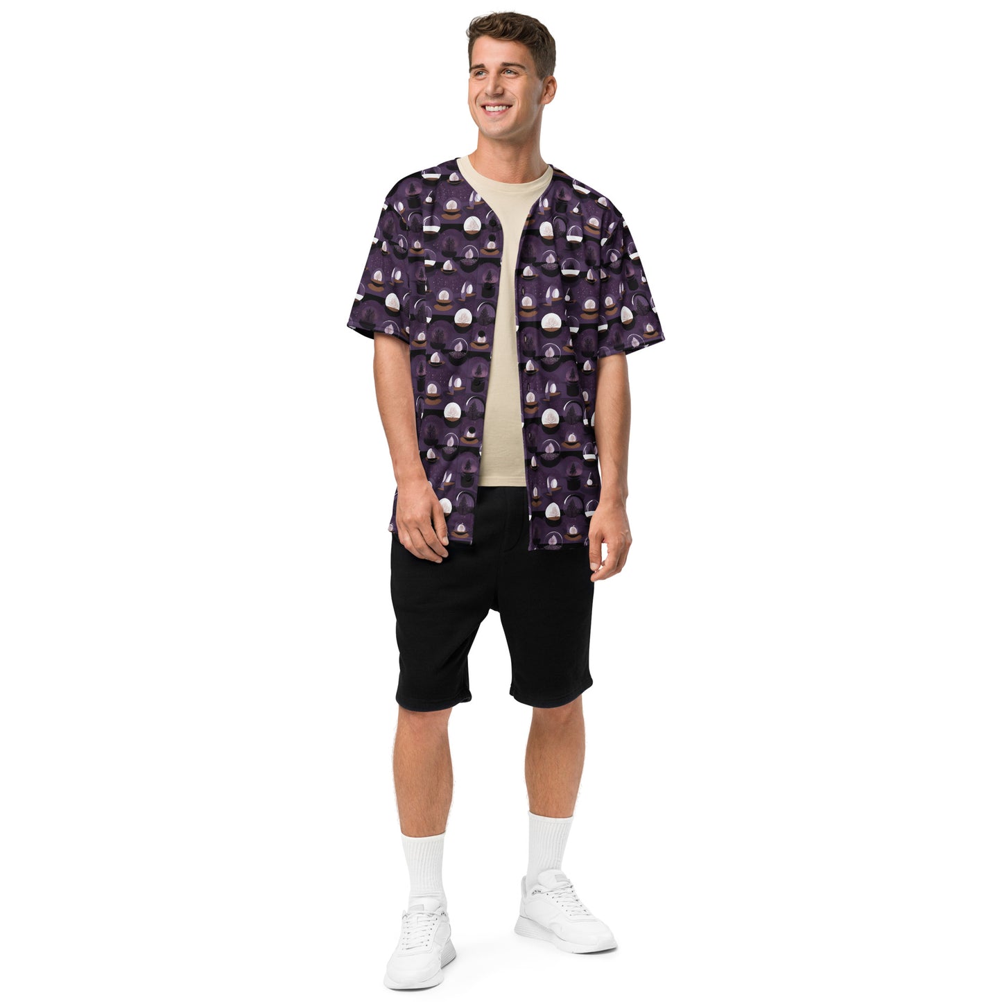 PGP Holiday Twilighted Unisex Baseball Jersey - Mid-Century Modern Inspired Print | Eco-Friendly & Comfortable