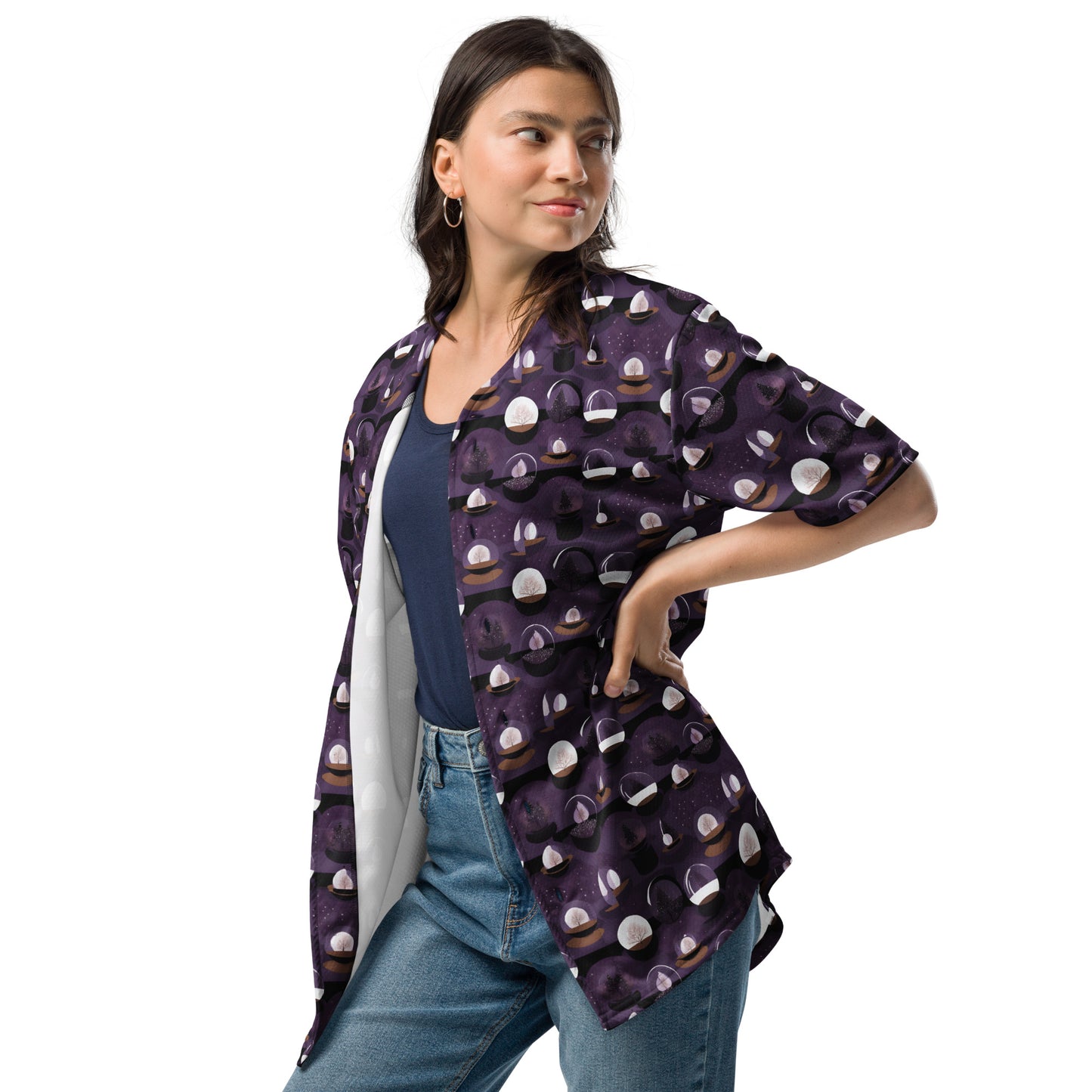 PGP Holiday Twilighted Unisex Baseball Jersey - Mid-Century Modern Inspired Print | Eco-Friendly & Comfortable