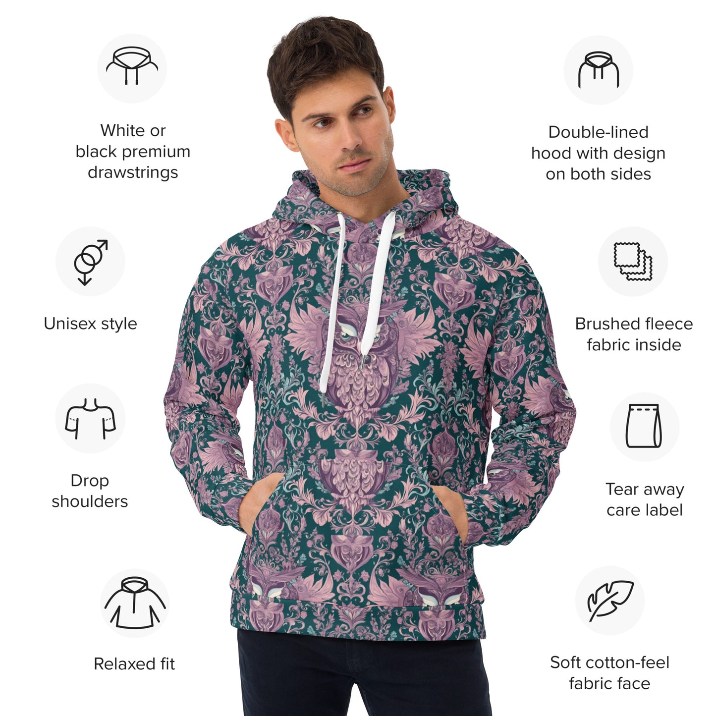 PGP Holiday Unisex Hoodie - Echoes of Elegance Print | Cozy & Timeless Style