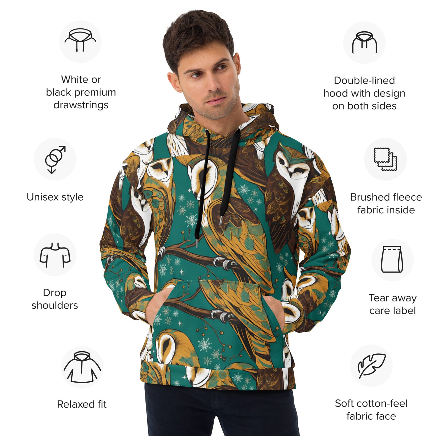 PGP Holiday Unisex Hoodie - Frozen Serenade Print | Soft, Cozy & Stylish