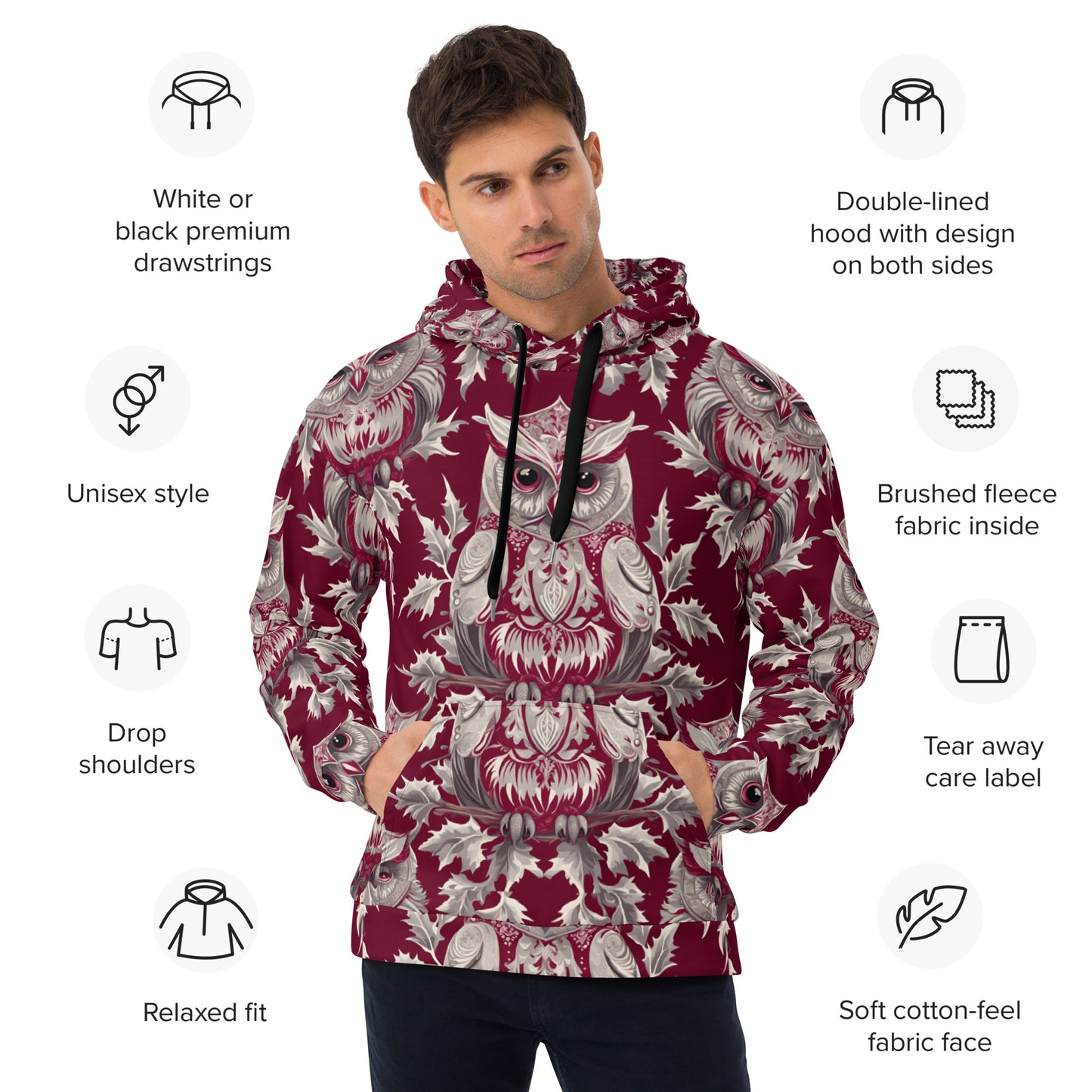 PGP Holiday Unisex Hoodie - Whispers in the Snow Print | Soft, Cozy & Stylish
