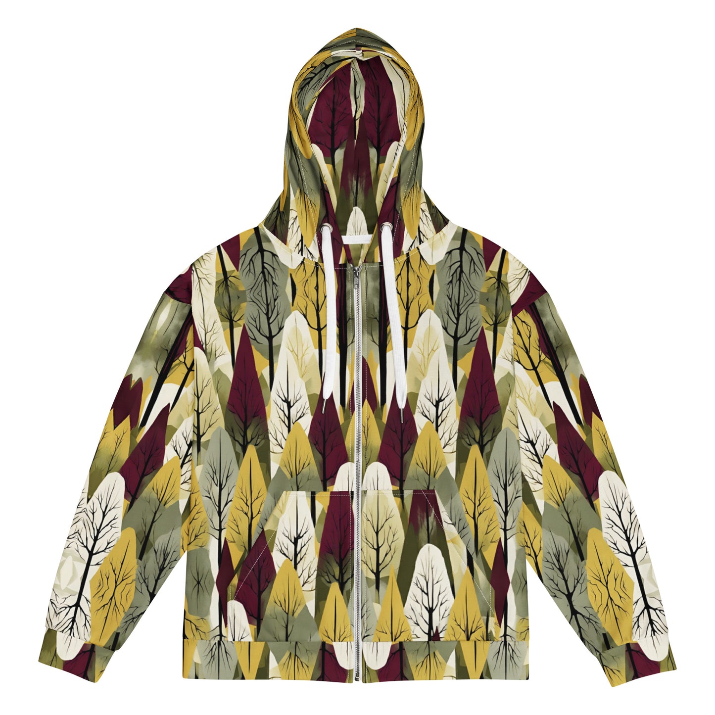 PGP Holiday First Snow Unisex Zip Hoodie - Mid-Century Modern Inspired Print | Sustainable & Comfortable