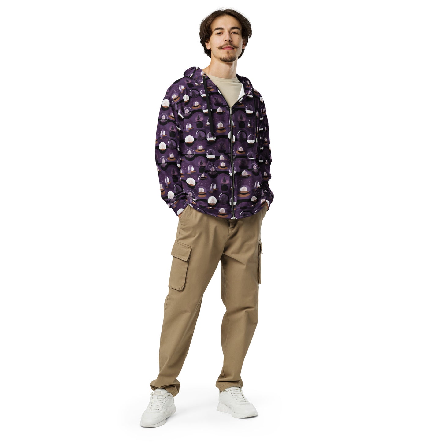 PGP Holiday Twilighted Unisex Zip Hoodie - Mid-Century Modern Inspired Print | Comfortable & Stylish