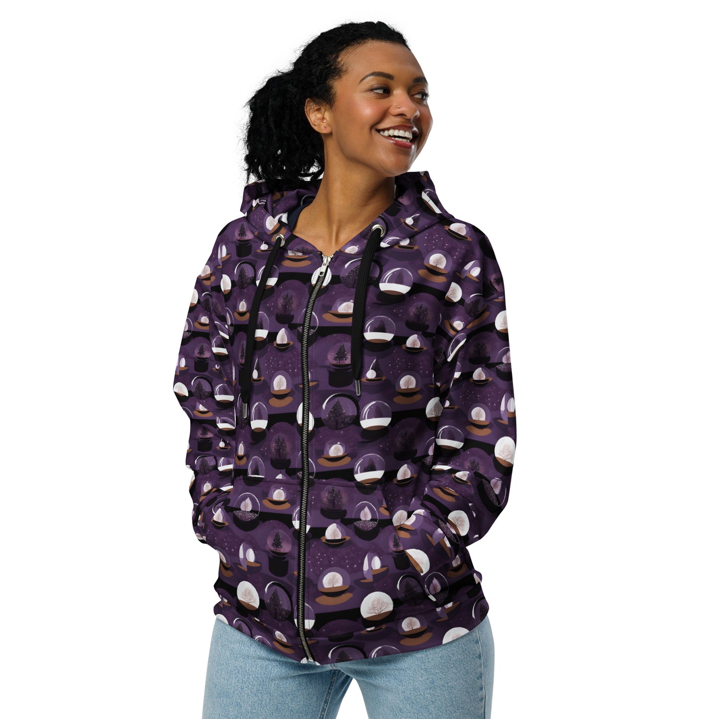 PGP Holiday Twilighted Unisex Zip Hoodie - Mid-Century Modern Inspired Print | Comfortable & Stylish
