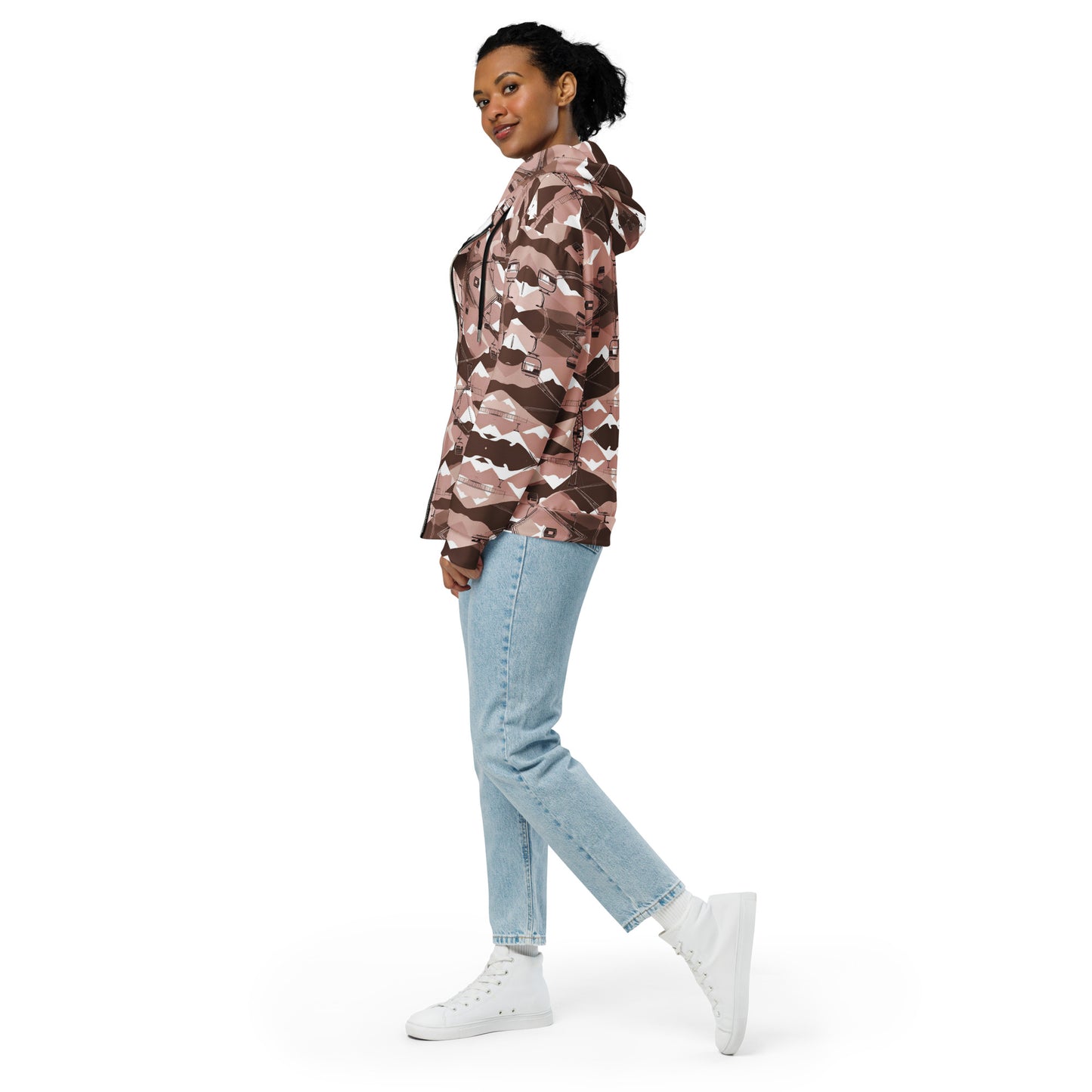 PGP Holiday Ski Lift Unisex Zip Hoodie - Mid-Century Modern Ski Lift Print | Sustainable & Comfortable