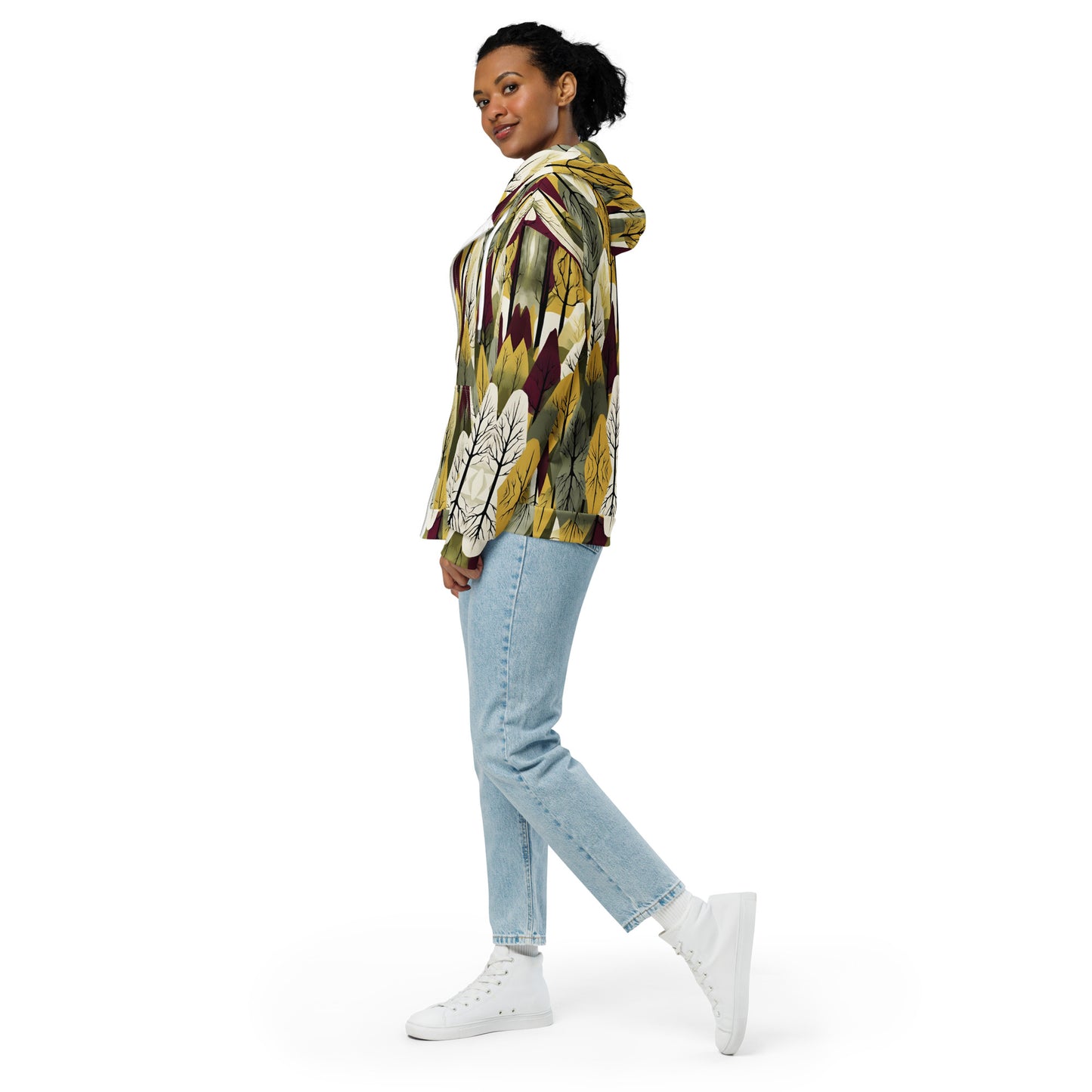 PGP Holiday First Snow Unisex Zip Hoodie - Mid-Century Modern Inspired Print | Sustainable & Comfortable