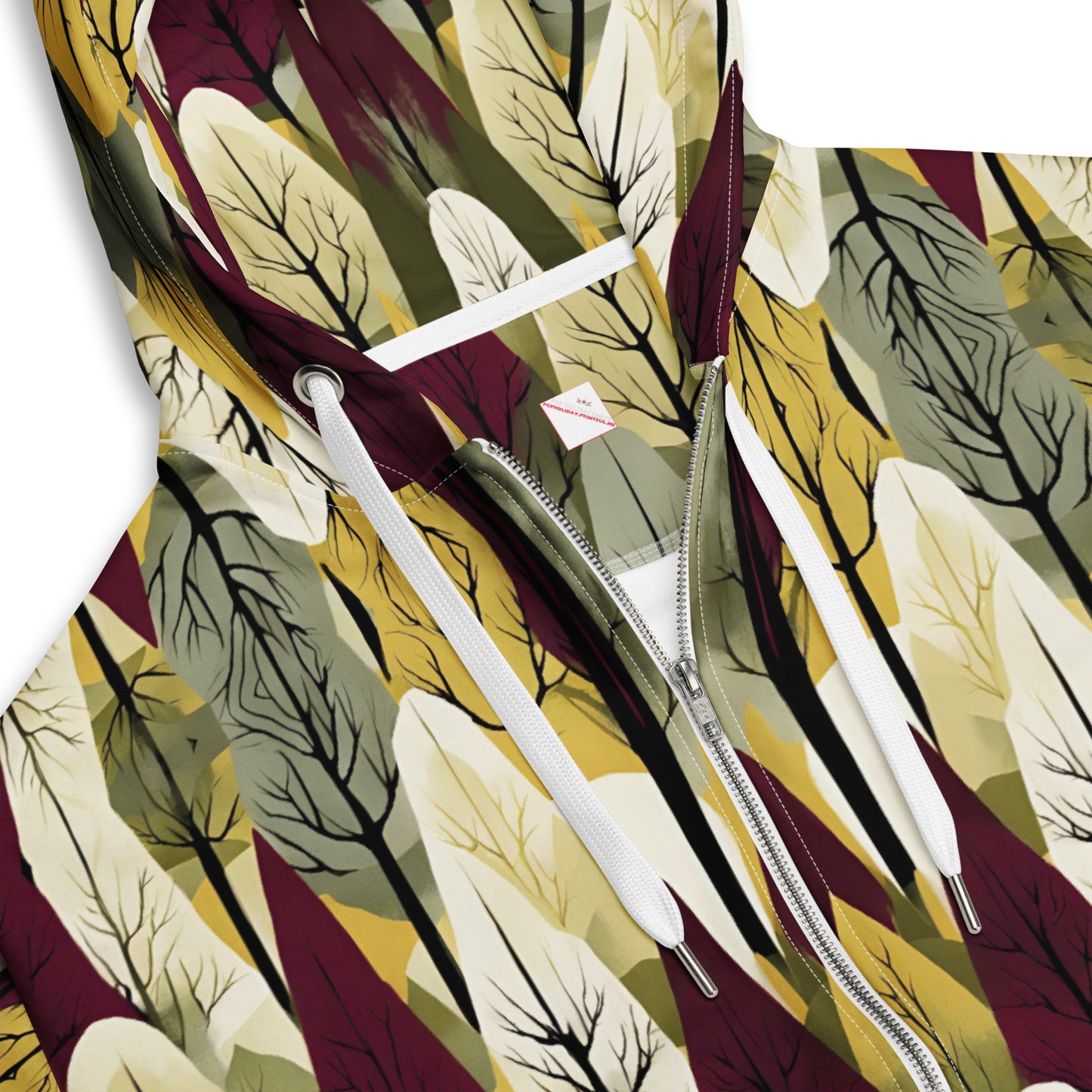 PGP Holiday First Snow Unisex Zip Hoodie - Mid-Century Modern Inspired Print | Sustainable & Comfortable