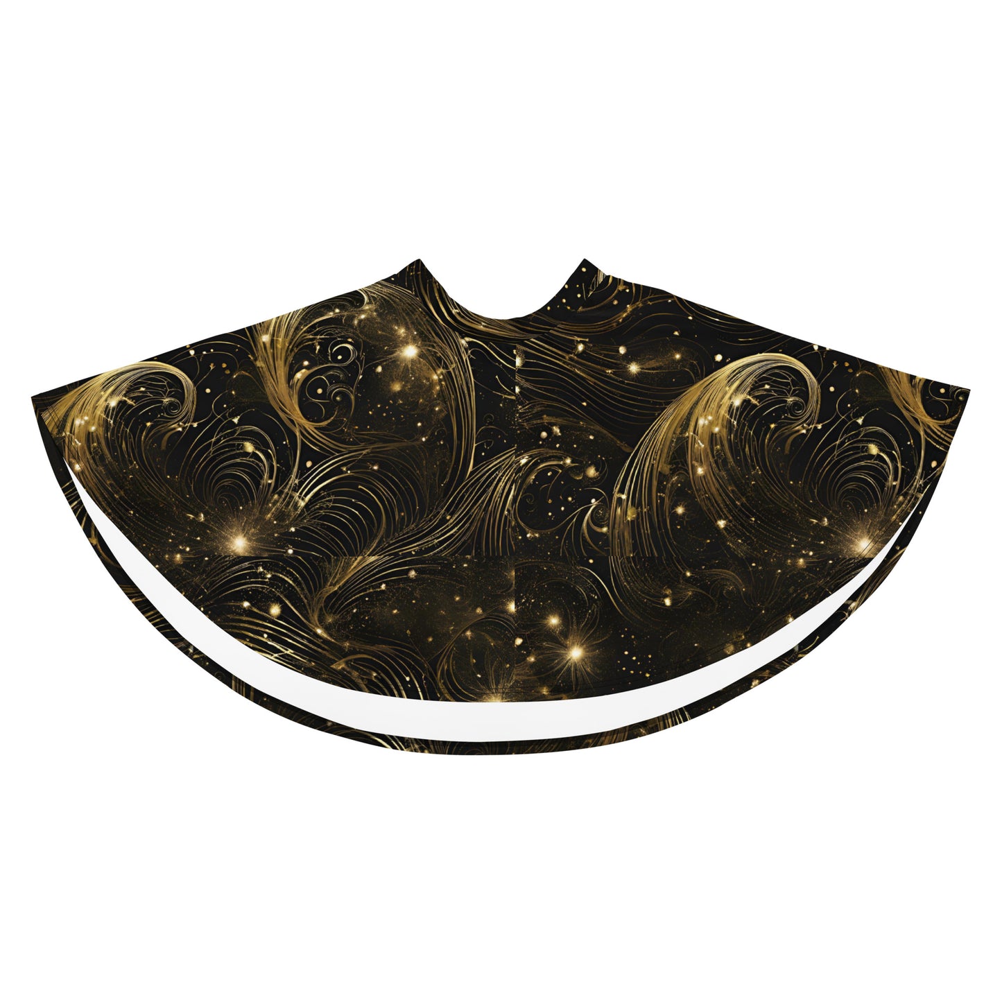PGP Holiday Midnight Goldscape Skater Skirt – Elegant New Year’s Fashion