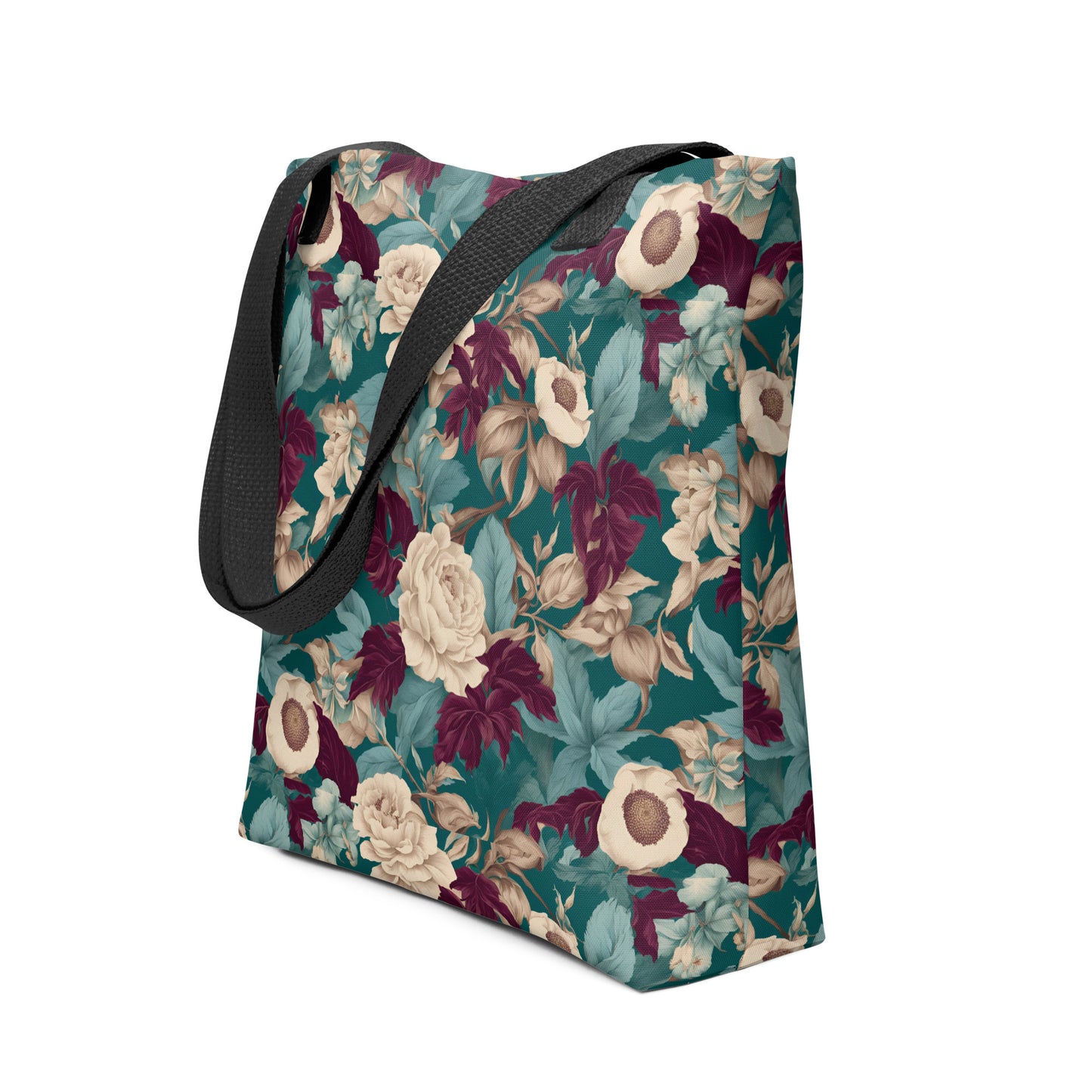 PGP Holiday Snow Caps Botanical Print Tote – Spacious, Trendy, and Versatile