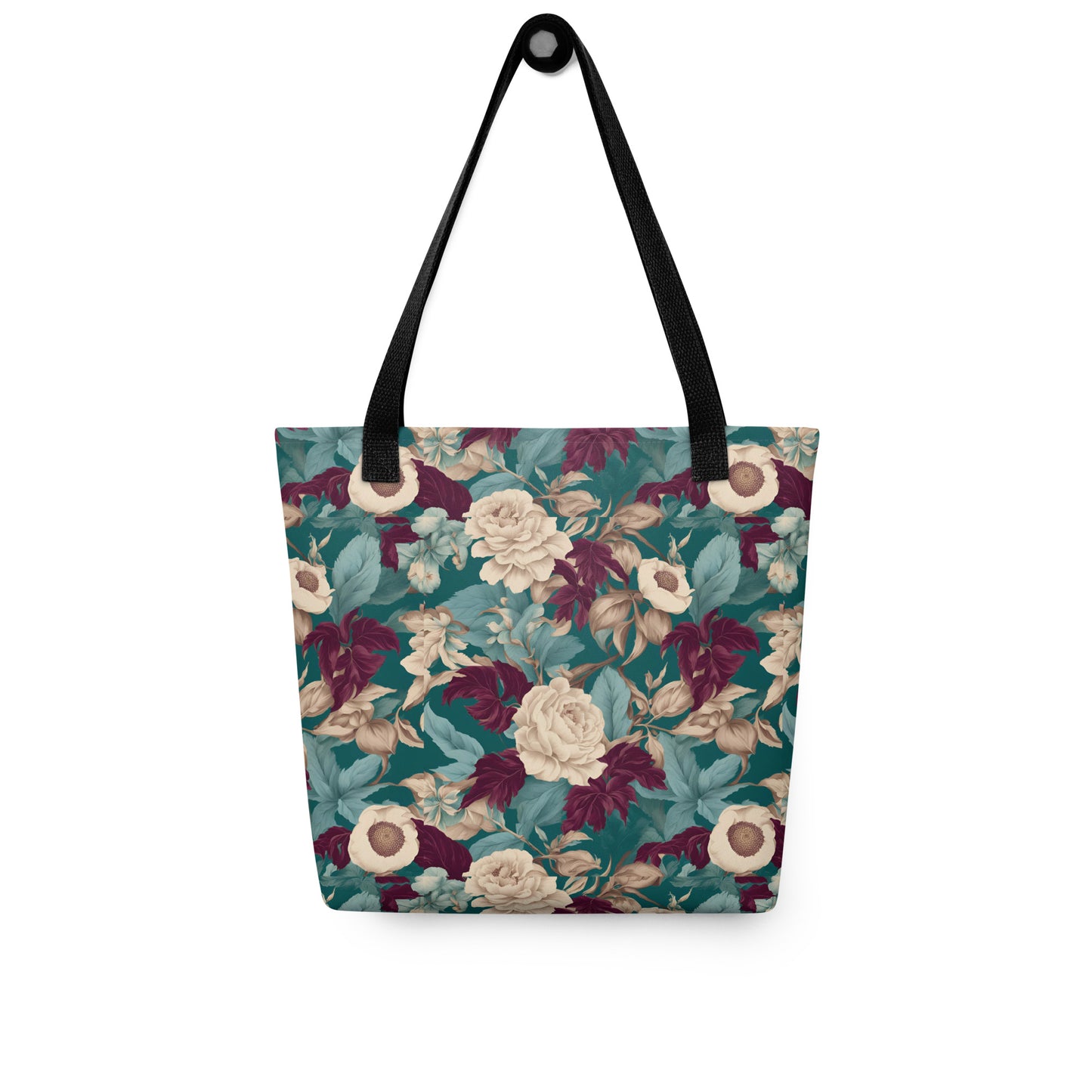 PGP Holiday Snow Caps Botanical Print Tote – Spacious, Trendy, and Versatile