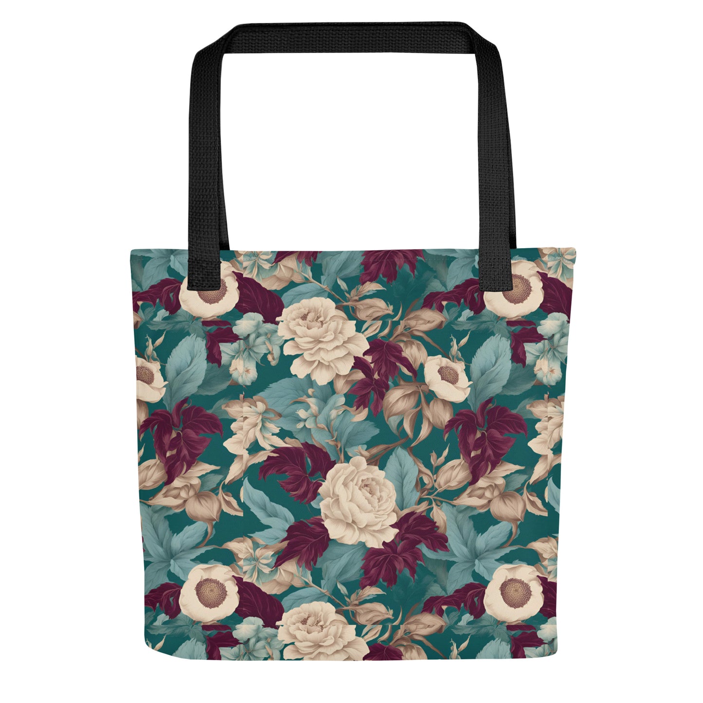 PGP Holiday Snow Caps Botanical Print Tote – Spacious, Trendy, and Versatile