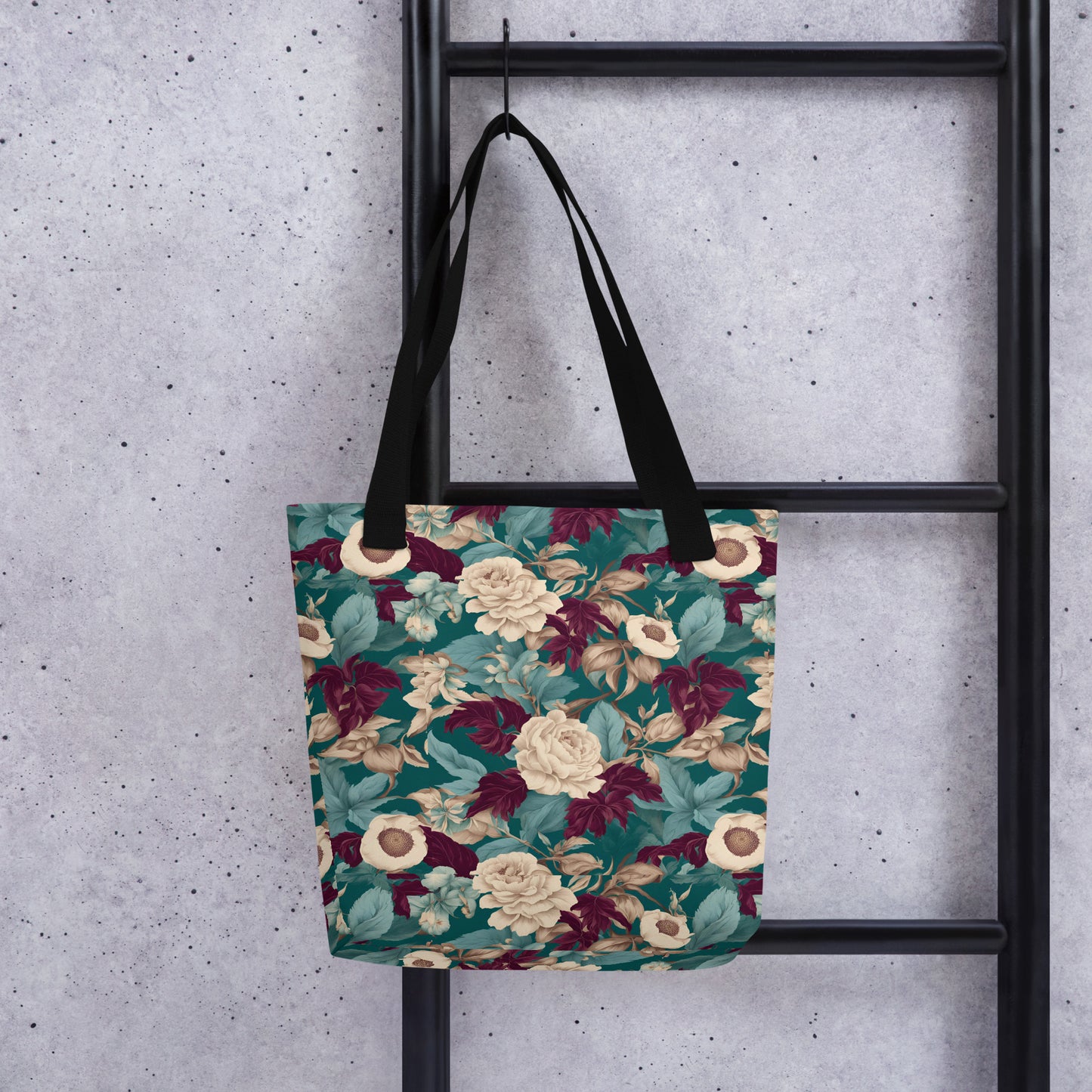 PGP Holiday Snow Caps Botanical Print Tote – Spacious, Trendy, and Versatile