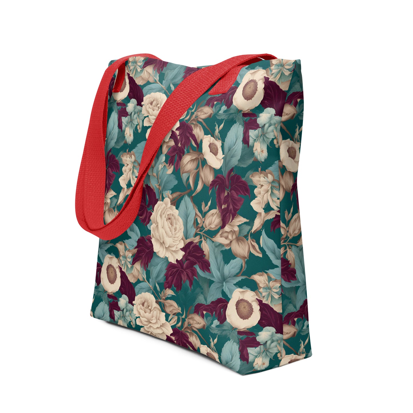 PGP Holiday Snow Caps Botanical Print Tote – Spacious, Trendy, and Versatile