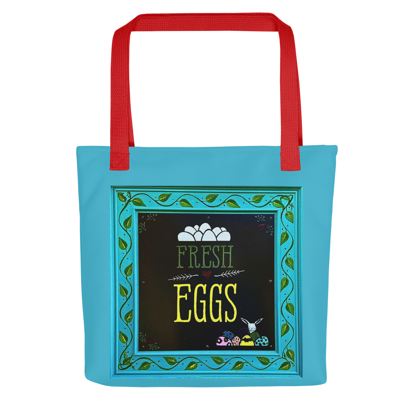 Bunny Eggs Cloth Tote Bag – Festive & Spacious Spring Carryall