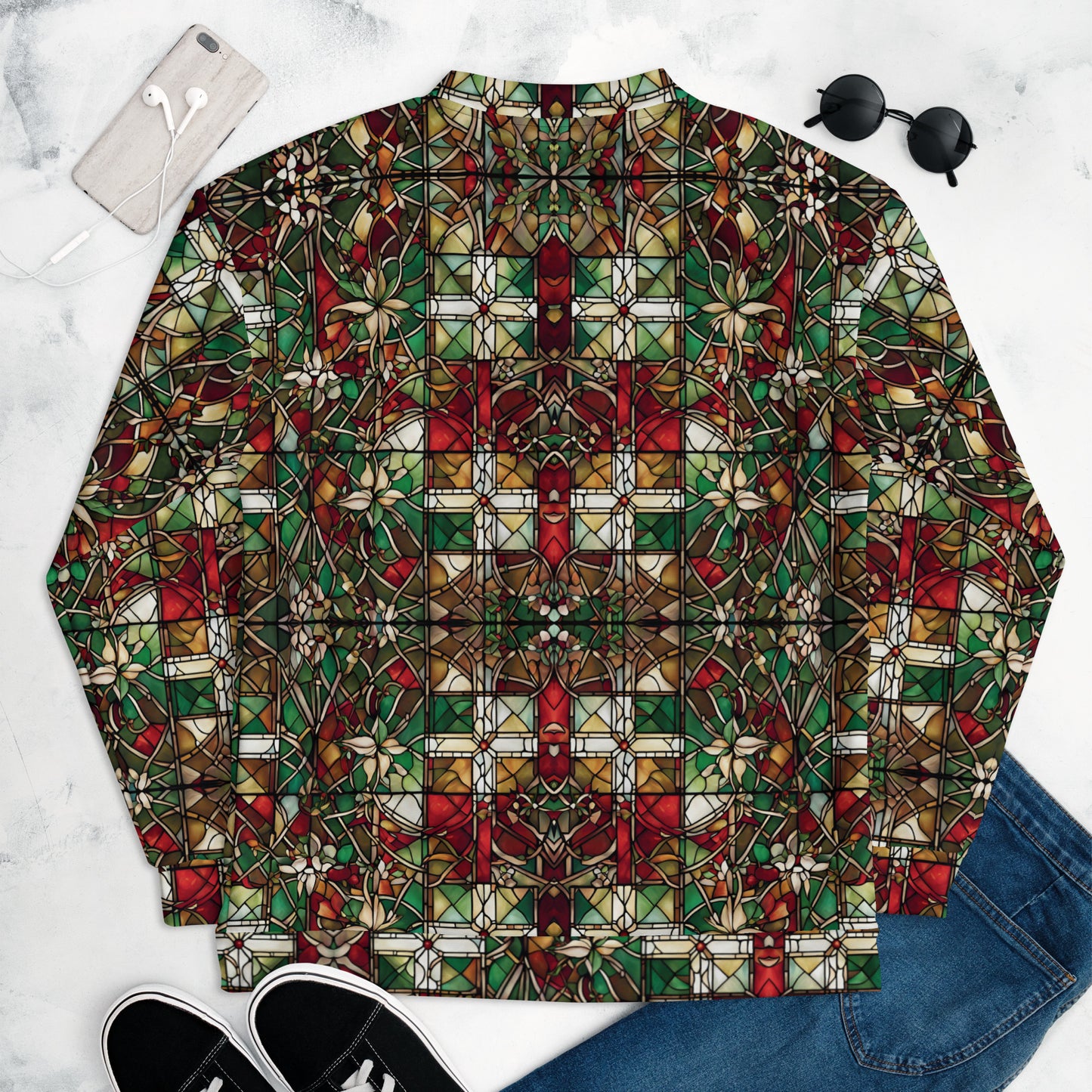 PGP Holiday Red & Green Highlands Unisex Bomber Jacket – Festive Style & Comfort