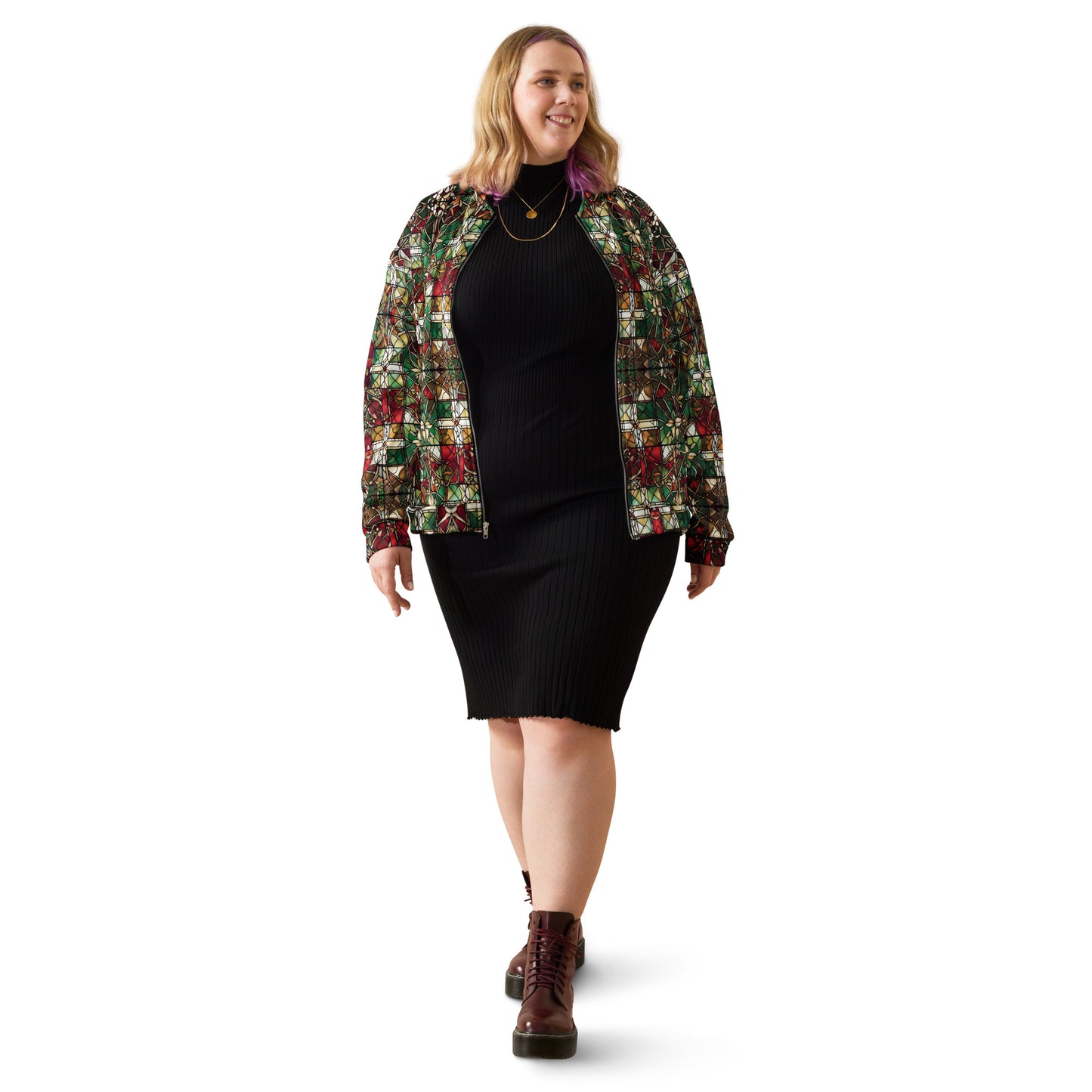 PGP Holiday Red & Green Highlands Unisex Bomber Jacket – Festive Style & Comfort