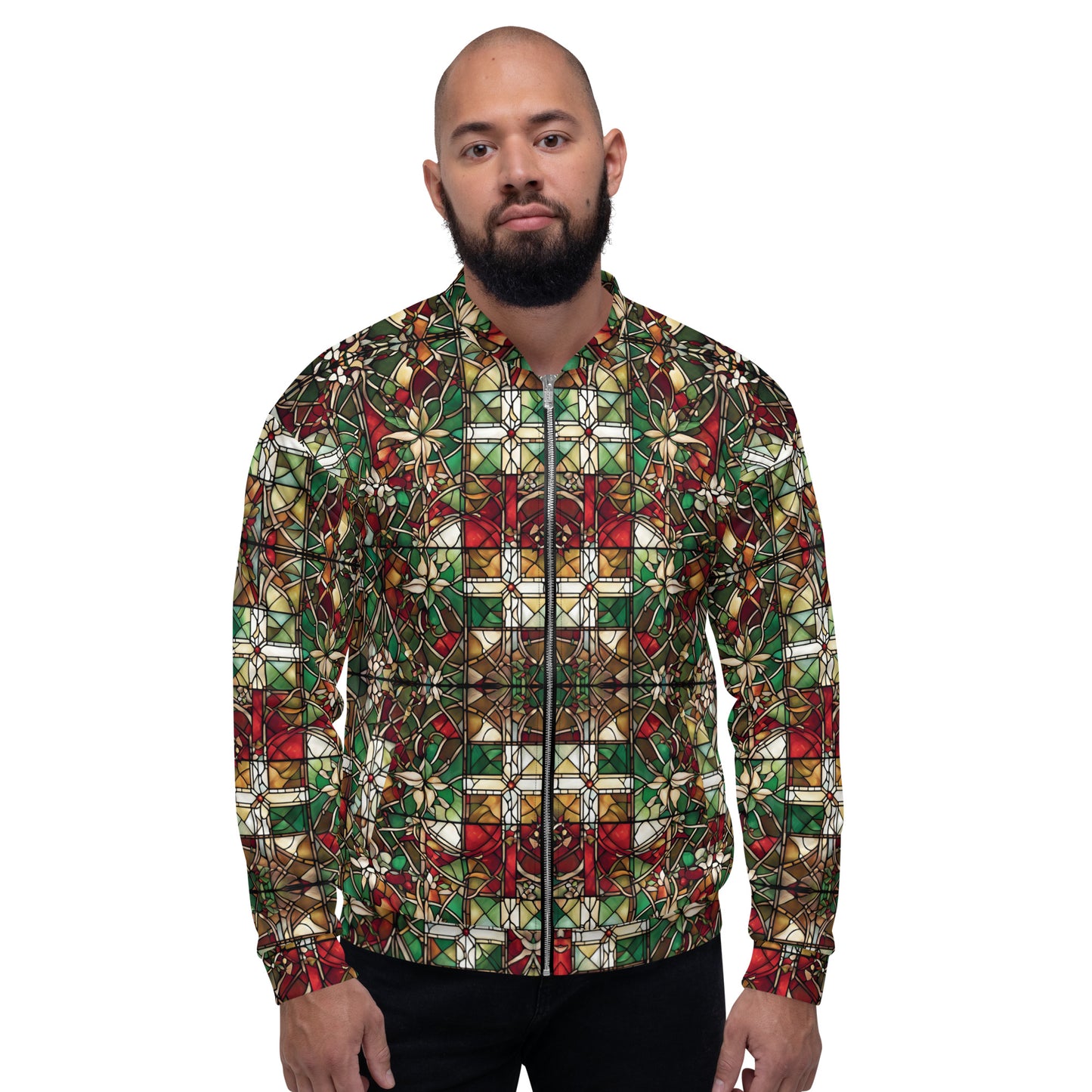 PGP Holiday Red & Green Highlands Unisex Bomber Jacket – Festive Style & Comfort