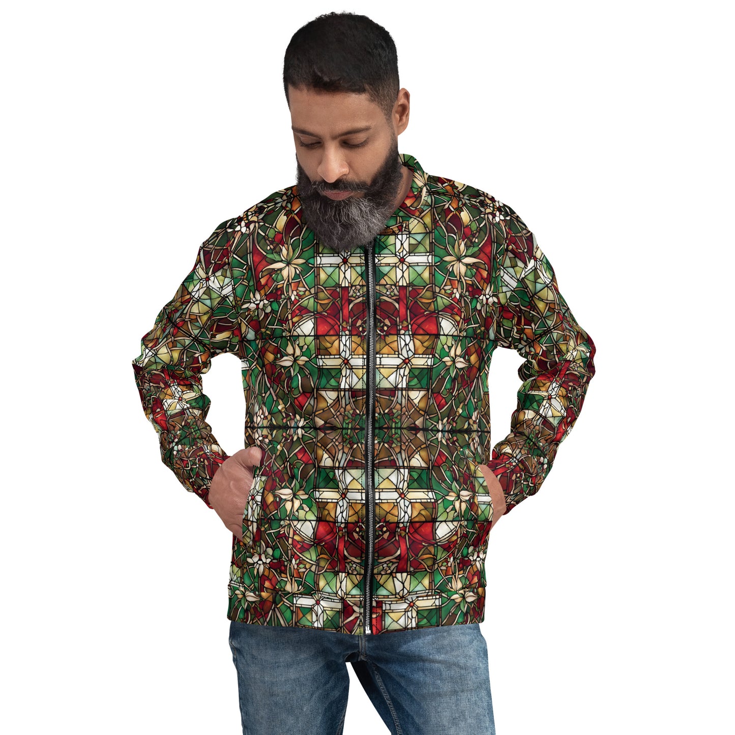 PGP Holiday Red & Green Highlands Unisex Bomber Jacket – Festive Style & Comfort