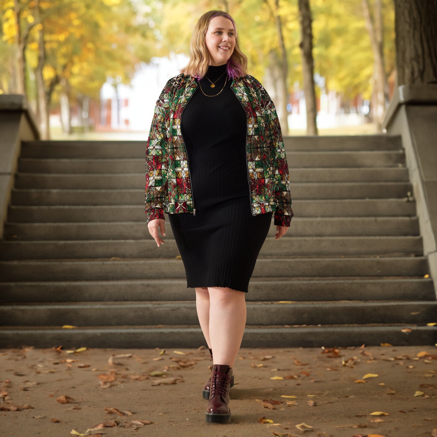 PGP Holiday Red & Green Highlands Unisex Bomber Jacket – Festive Style & Comfort