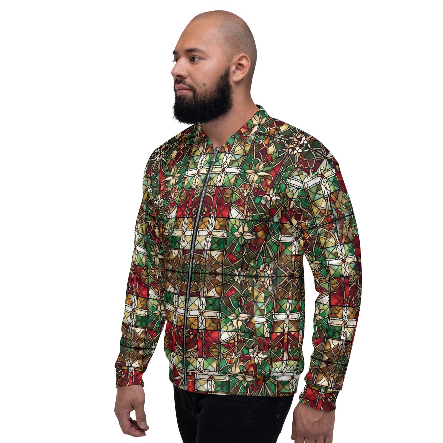 PGP Holiday Red & Green Highlands Unisex Bomber Jacket – Festive Style & Comfort