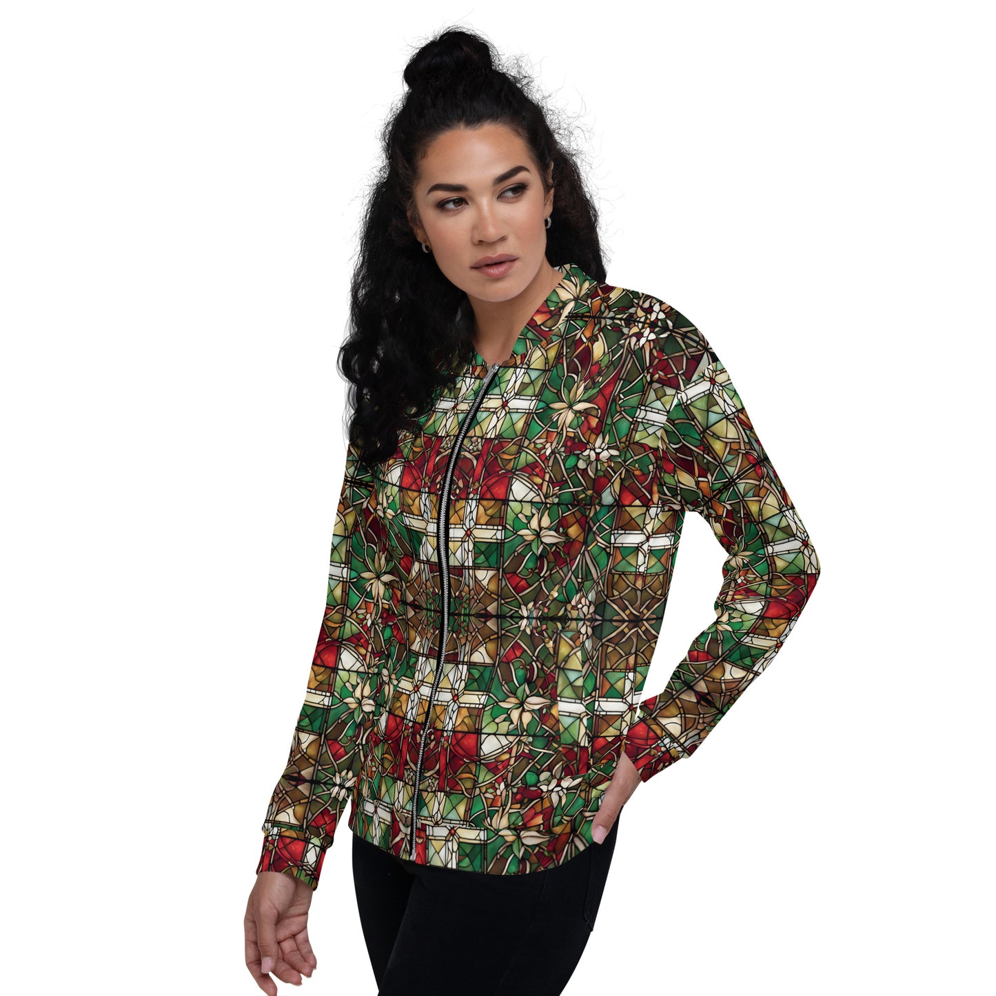 PGP Holiday Red & Green Highlands Unisex Bomber Jacket – Festive Style & Comfort