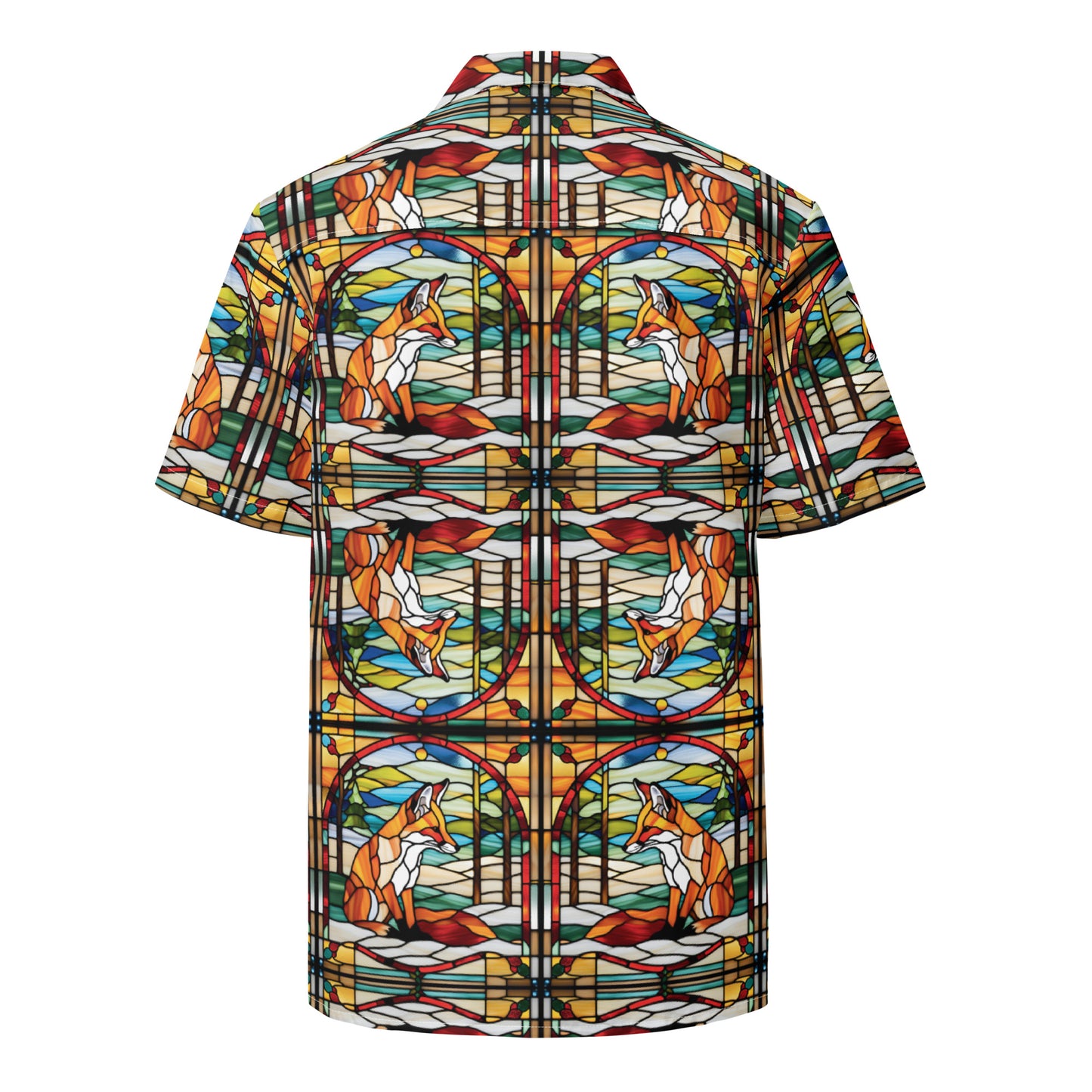 PGP Holiday Fox Charm Unisex Button Shirt – Perfect for Layered Winter Looks