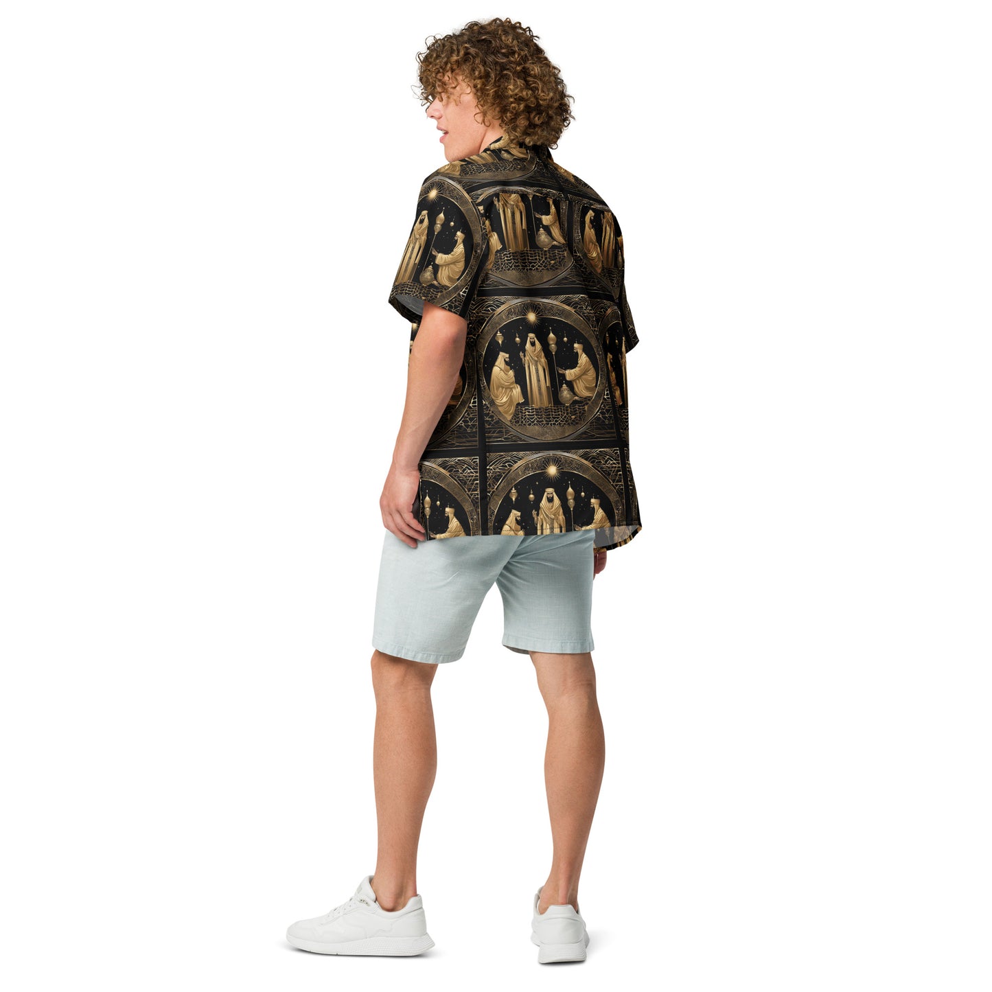 PGP Holiday Felis Día de Reyes Unisex Button Shirt – Lightweight, Moisture-Wicking, Perfect for the Dancefloor