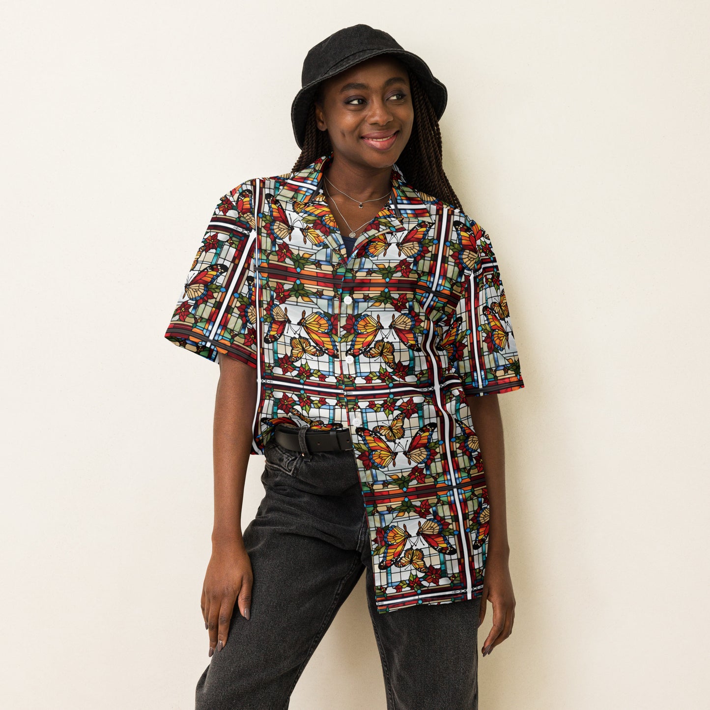 PGP Holiday Season's Wings Unisex Button Shirt – Perfect for Layered Winter Looks