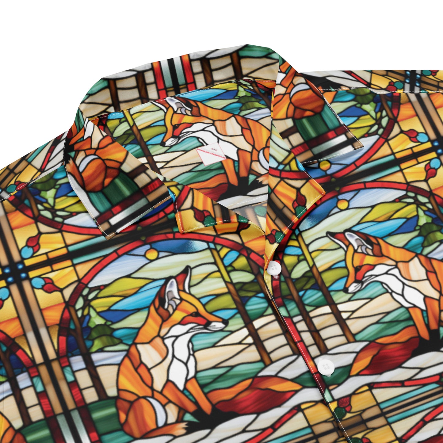 PGP Holiday Fox Charm Unisex Button Shirt – Perfect for Layered Winter Looks