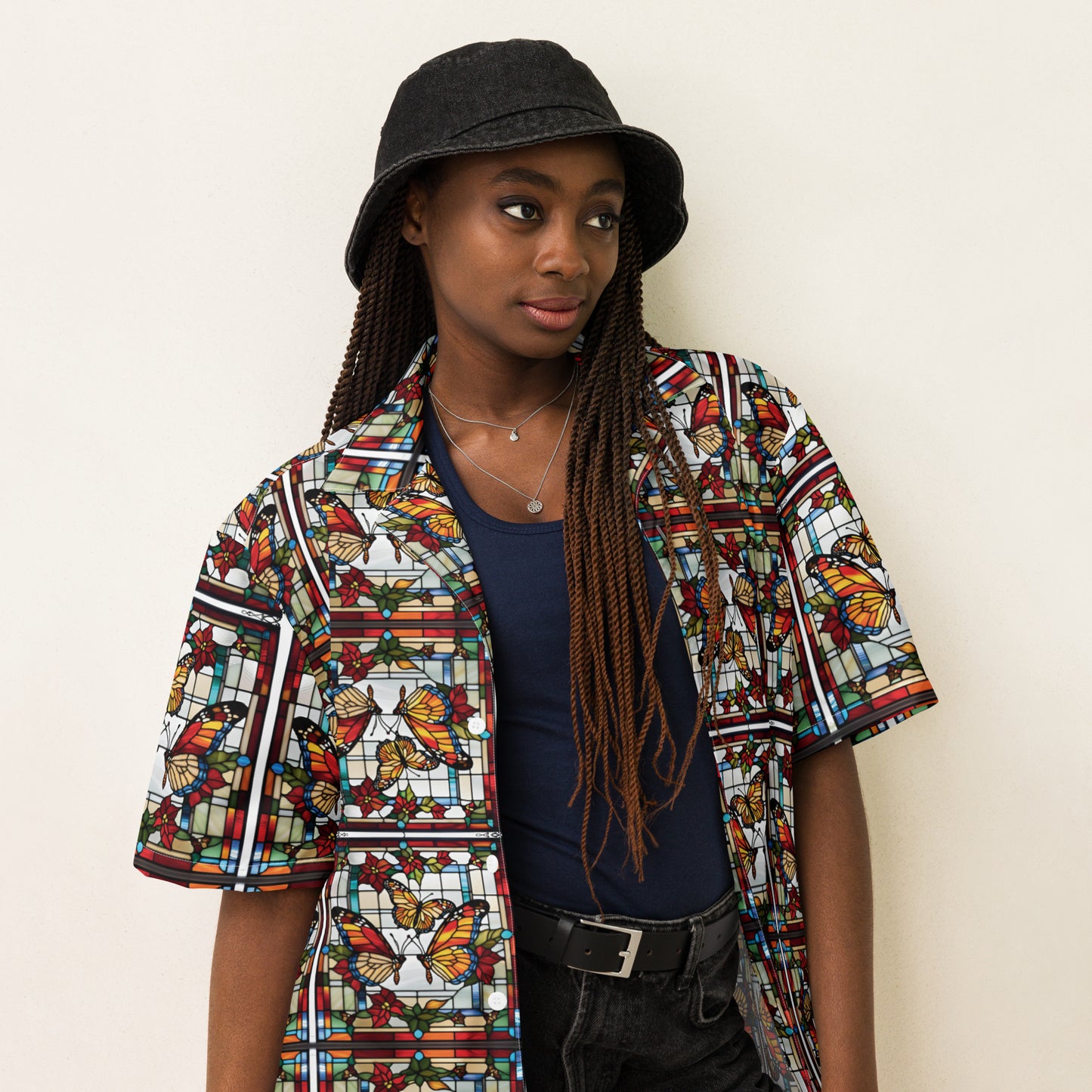 PGP Holiday Season's Wings Unisex Button Shirt – Perfect for Layered Winter Looks