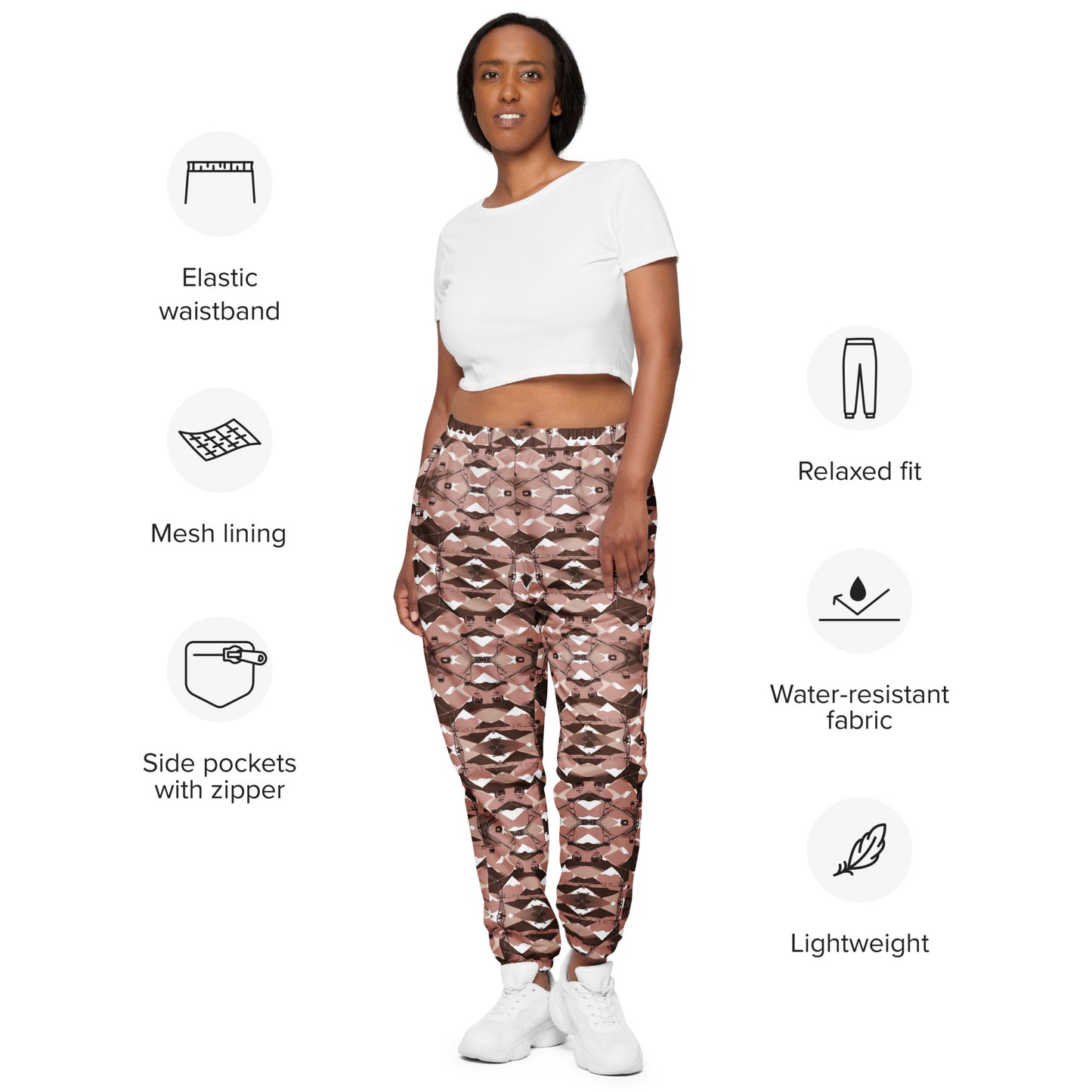 PGP Holiday Ski Lift Unisex Track Pants - Lightweight & Water-Resistant | Stylish Streetwear & Workout Gear