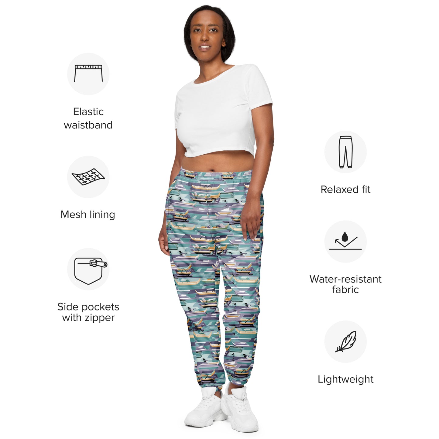 PGP Holiday Sled Scape Unisex Track Pants - Lightweight & Water-Resistant | Stylish Streetwear & Workout Gear