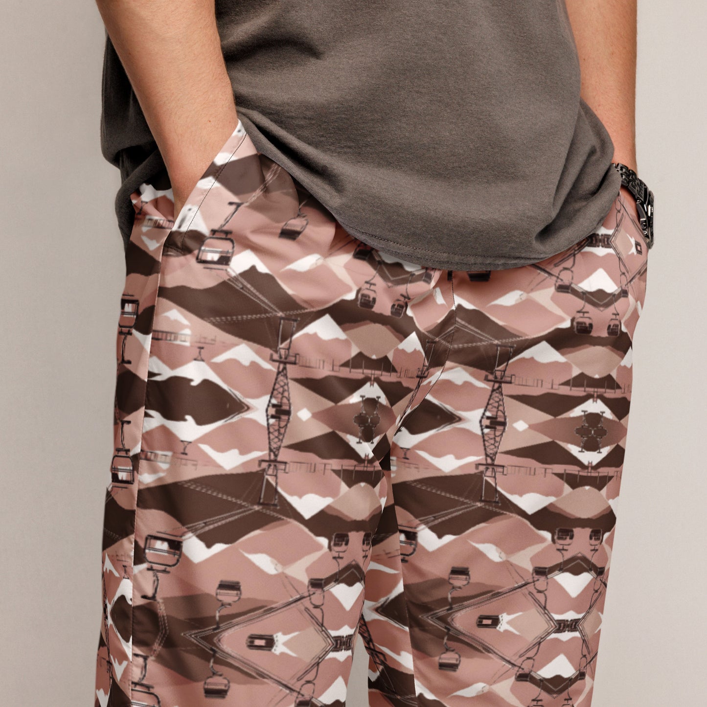PGP Holiday Ski Lift Unisex Track Pants - Lightweight & Water-Resistant | Stylish Streetwear & Workout Gear