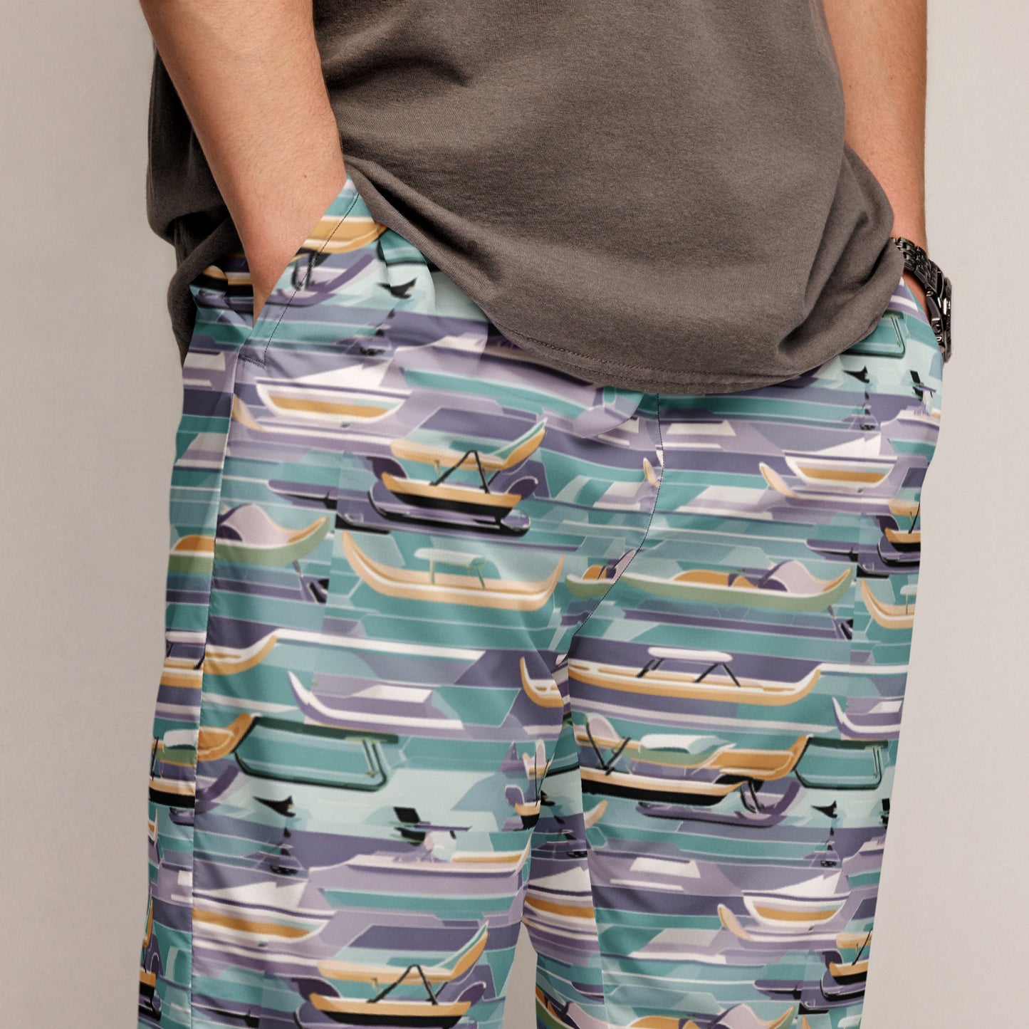 PGP Holiday Sled Scape Unisex Track Pants - Lightweight & Water-Resistant | Stylish Streetwear & Workout Gear