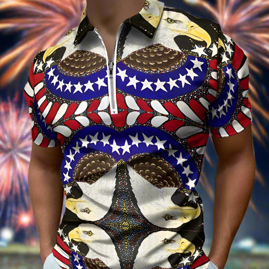 Margeaux 1776 Short Sleeve Polo Shirt – Classic Patriotic Style from PGP Holiday