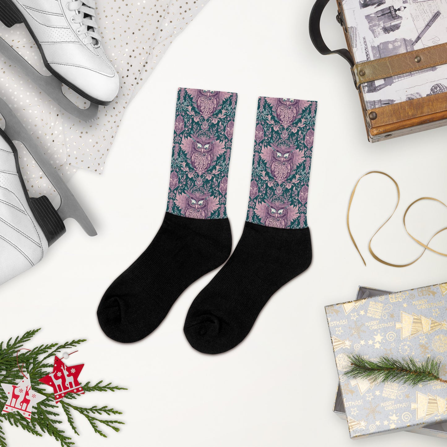 PGP Holiday Socks - Echoes of Elegance Print | Cushioned Comfort & Timeless Style