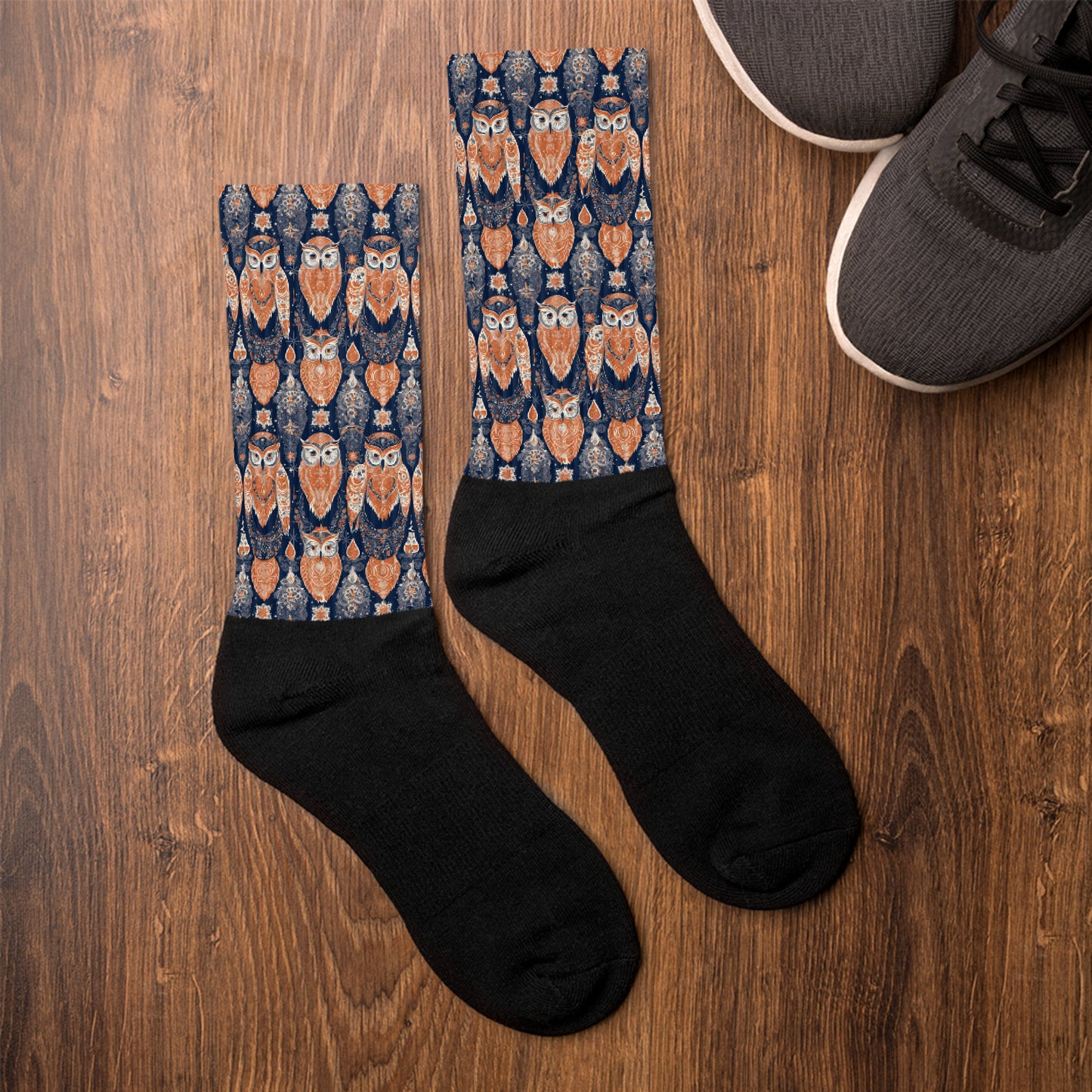 PGP Holiday Socks - Ivory Embers Print | Cushioned Comfort & Elegant Style