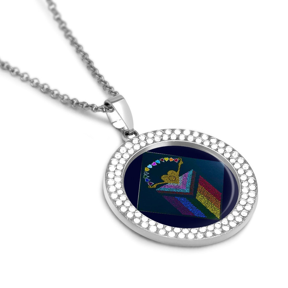 Margeaux Pride & Joy Pendant Necklace – Crystal-Inlaid, Nickel-Free Shine for Pride & Beyond