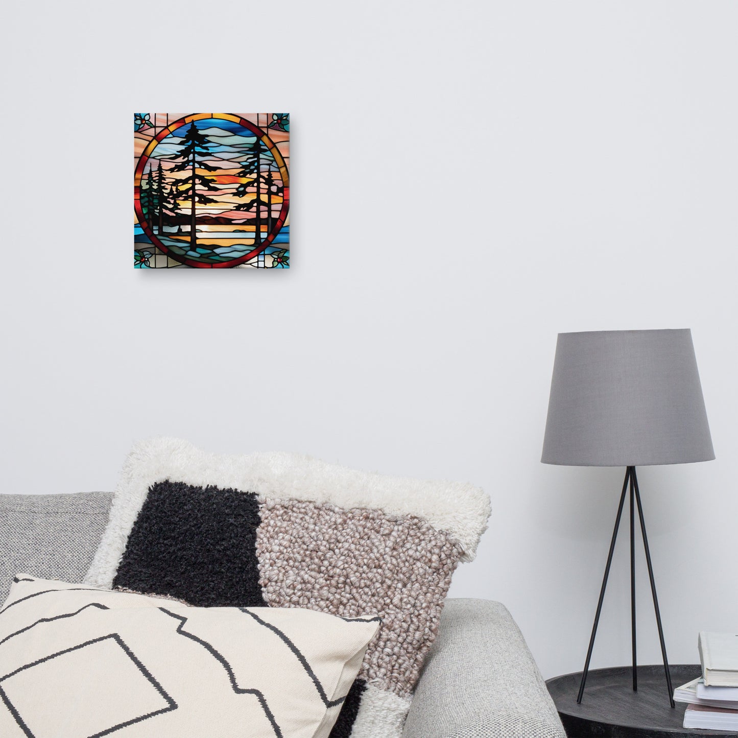 Canvas Stained Glass Fusion Art Print – Hemlock Holiday