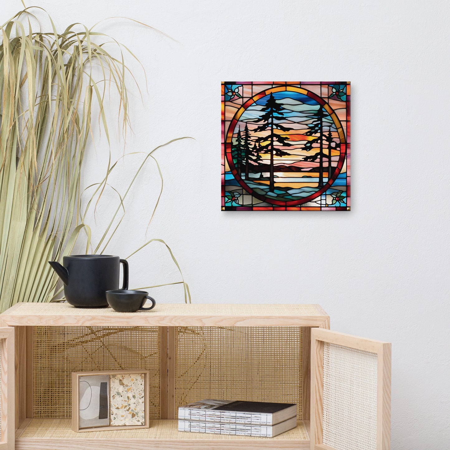 Canvas Stained Glass Fusion Art Print – Hemlock Holiday