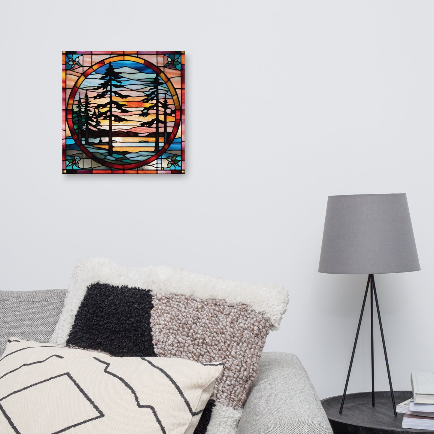 Canvas Stained Glass Fusion Art Print – Hemlock Holiday