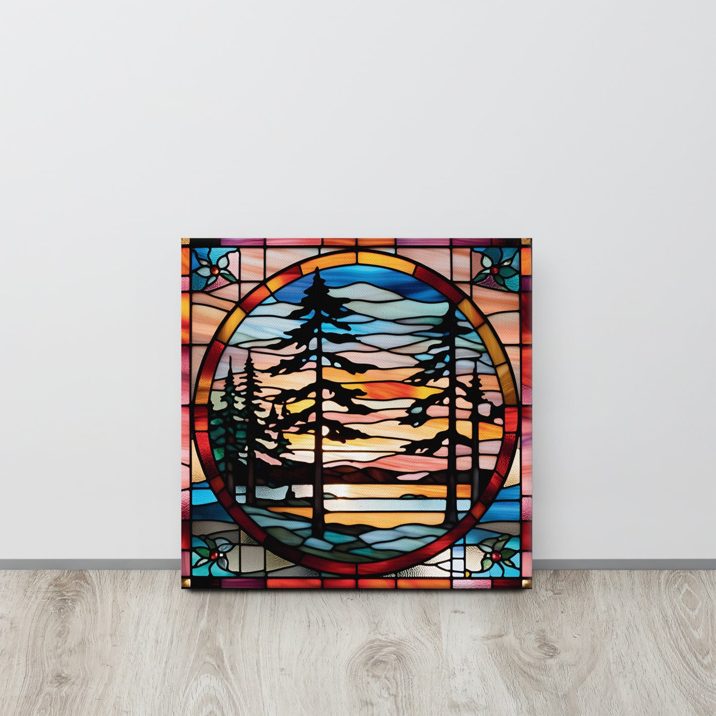 Canvas Stained Glass Fusion Art Print – Hemlock Holiday